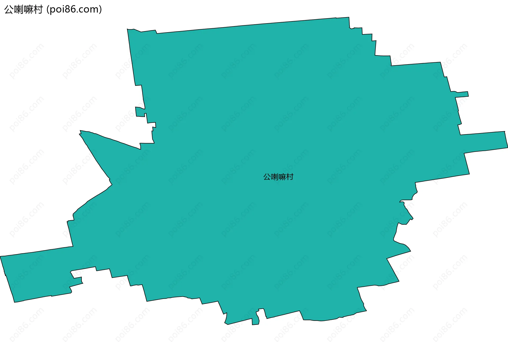 公喇嘛村边界地图