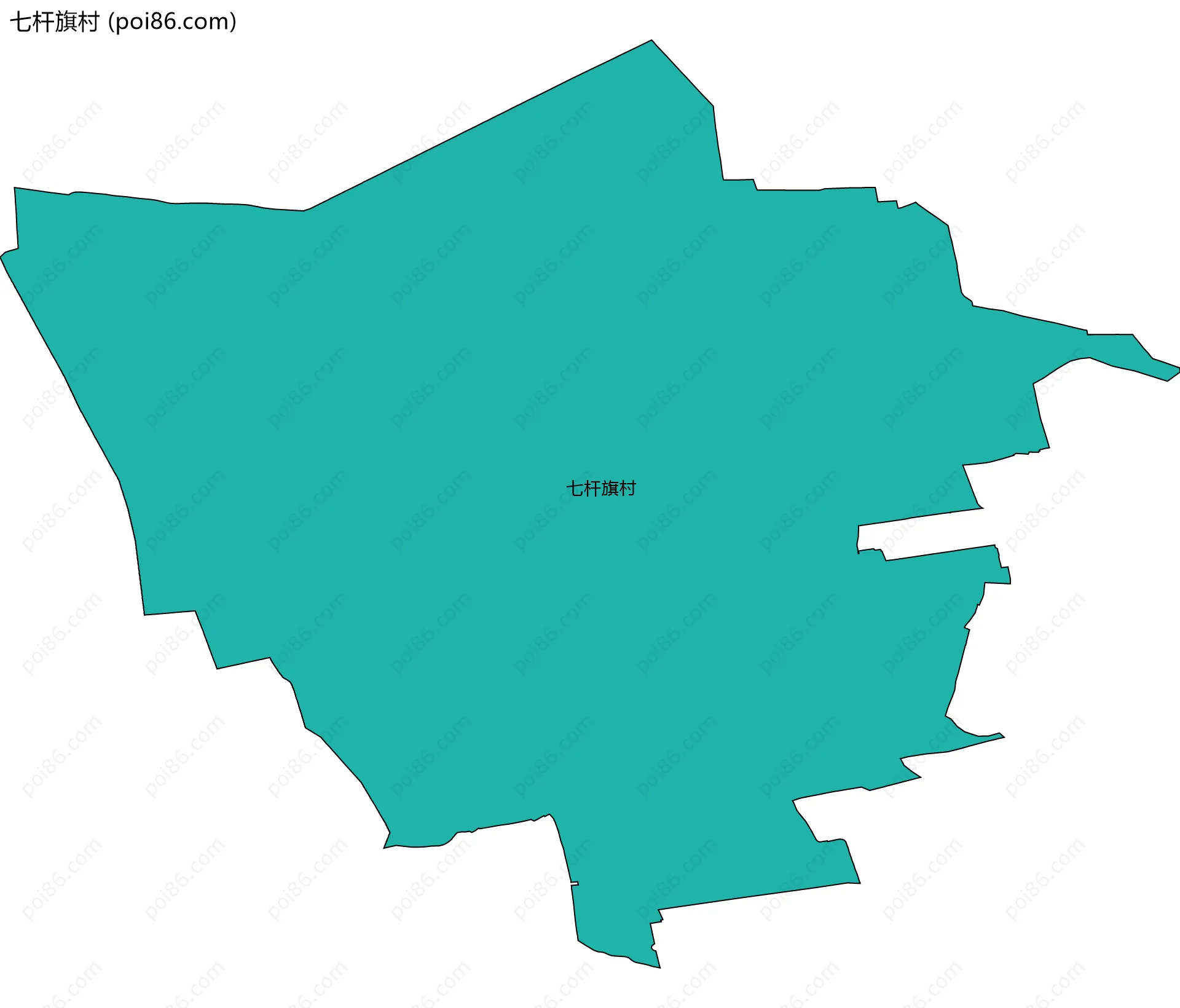 七杆旗村边界地图