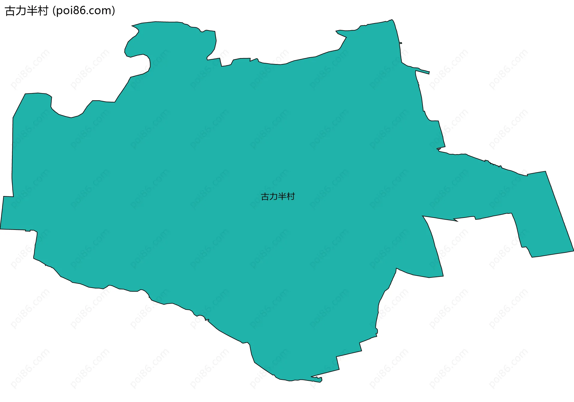 古力半村边界地图