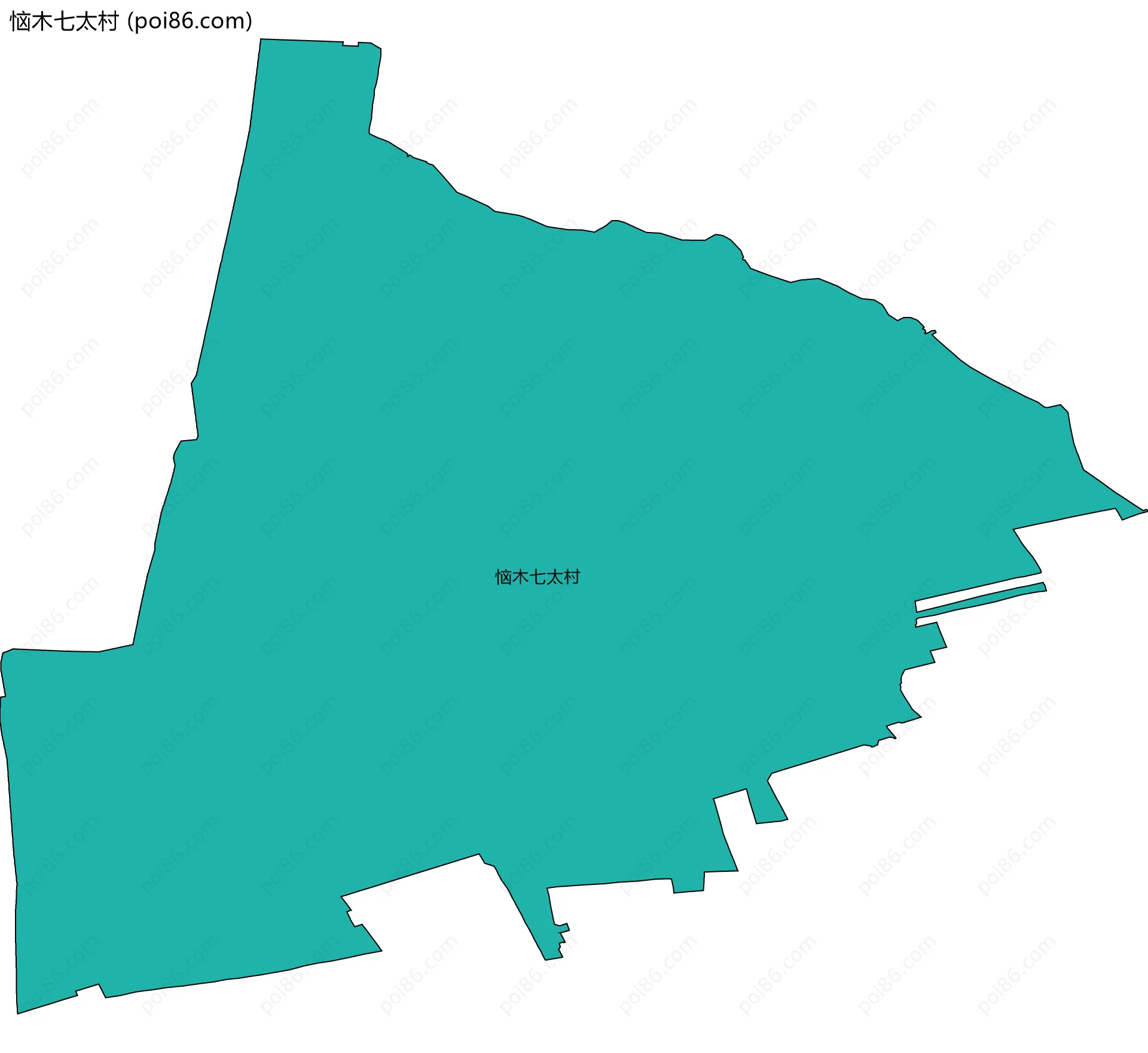 恼木七太村边界地图
