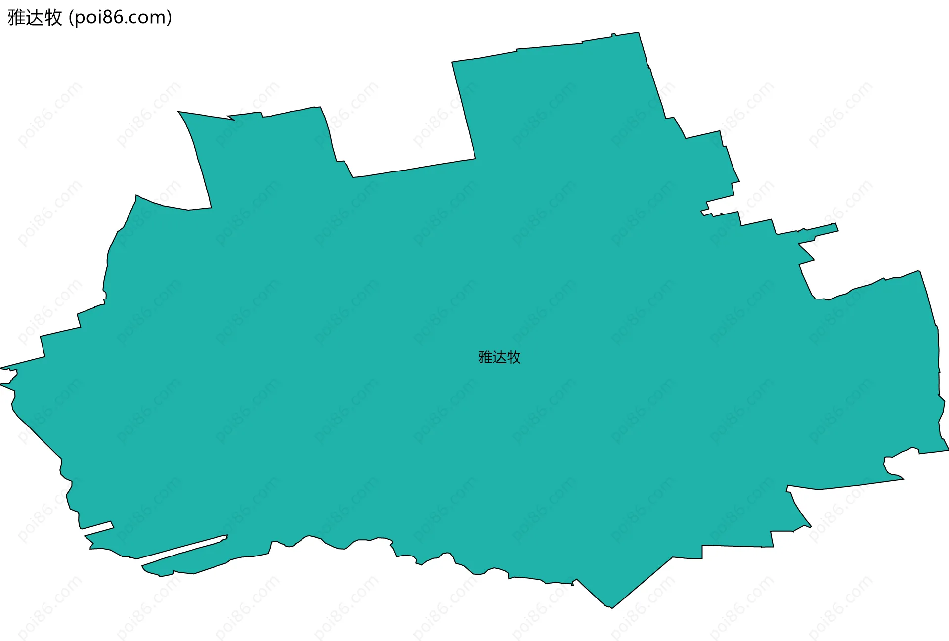 雅达牧边界地图