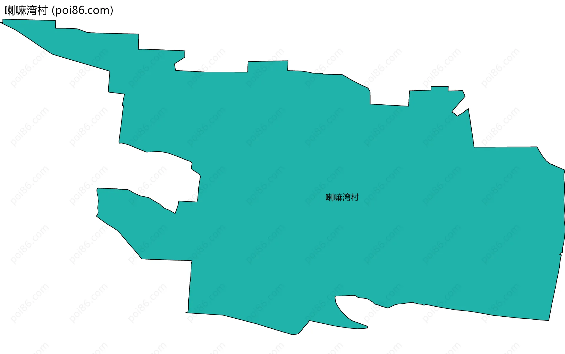 喇嘛湾村边界地图