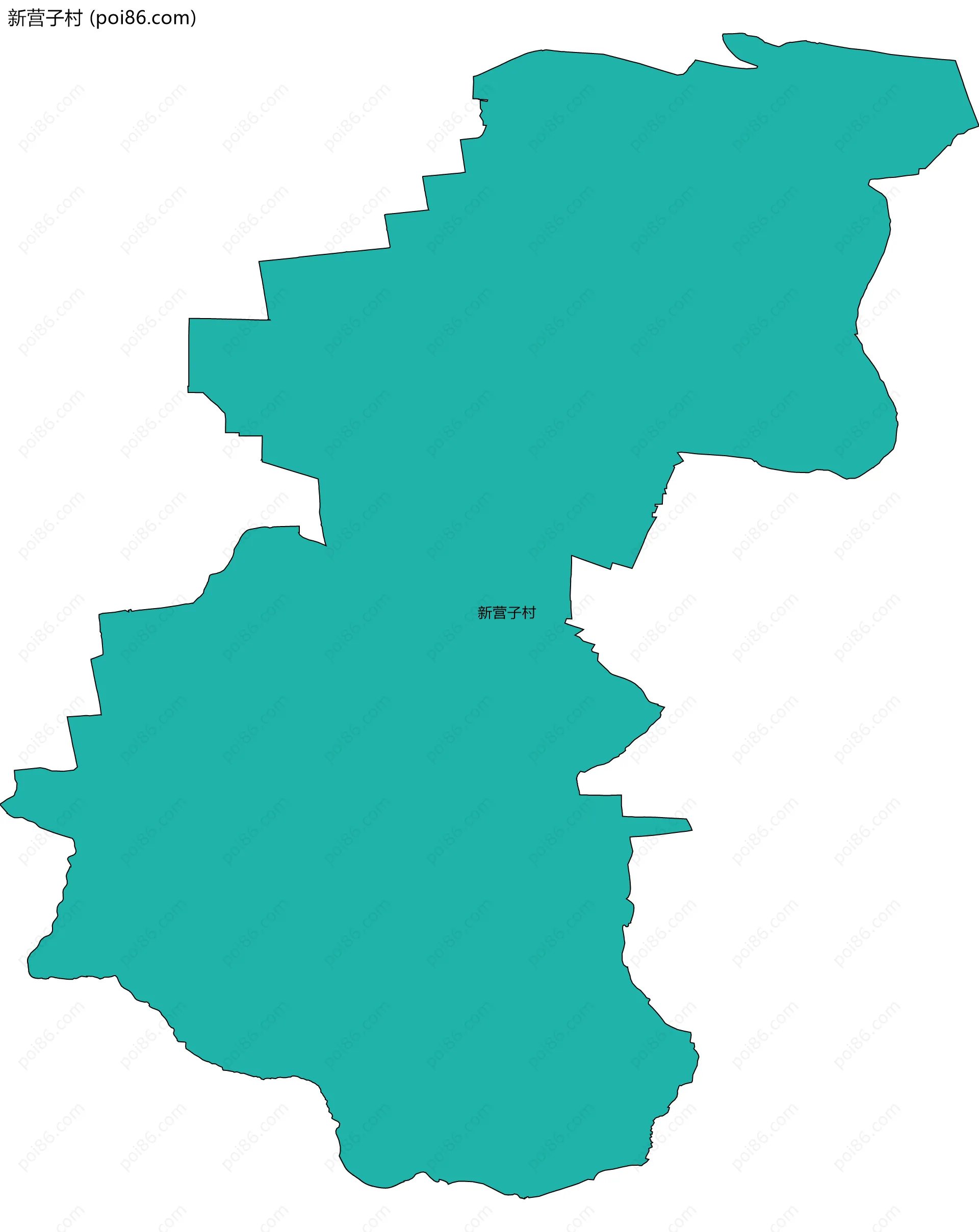 新营子村边界地图