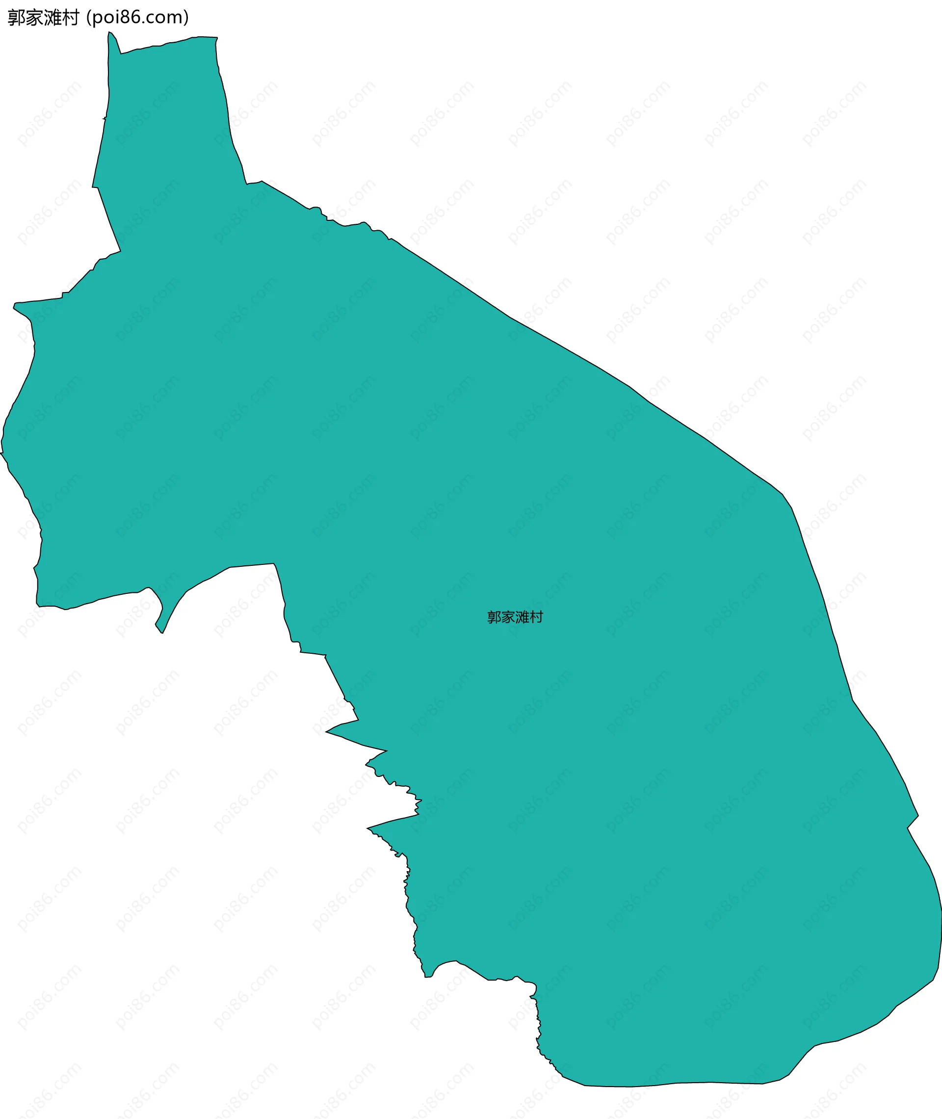 郭家滩村边界地图