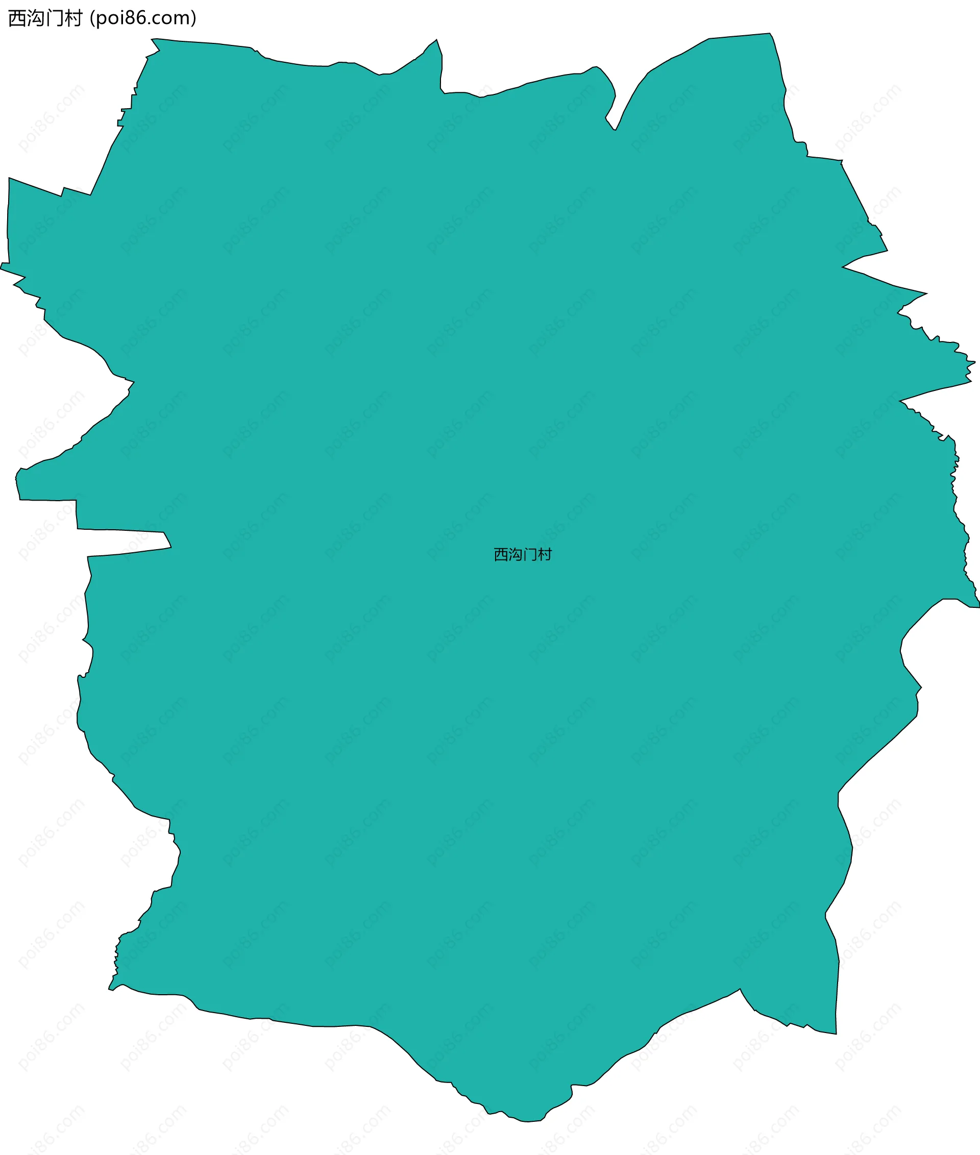 西沟门村边界地图