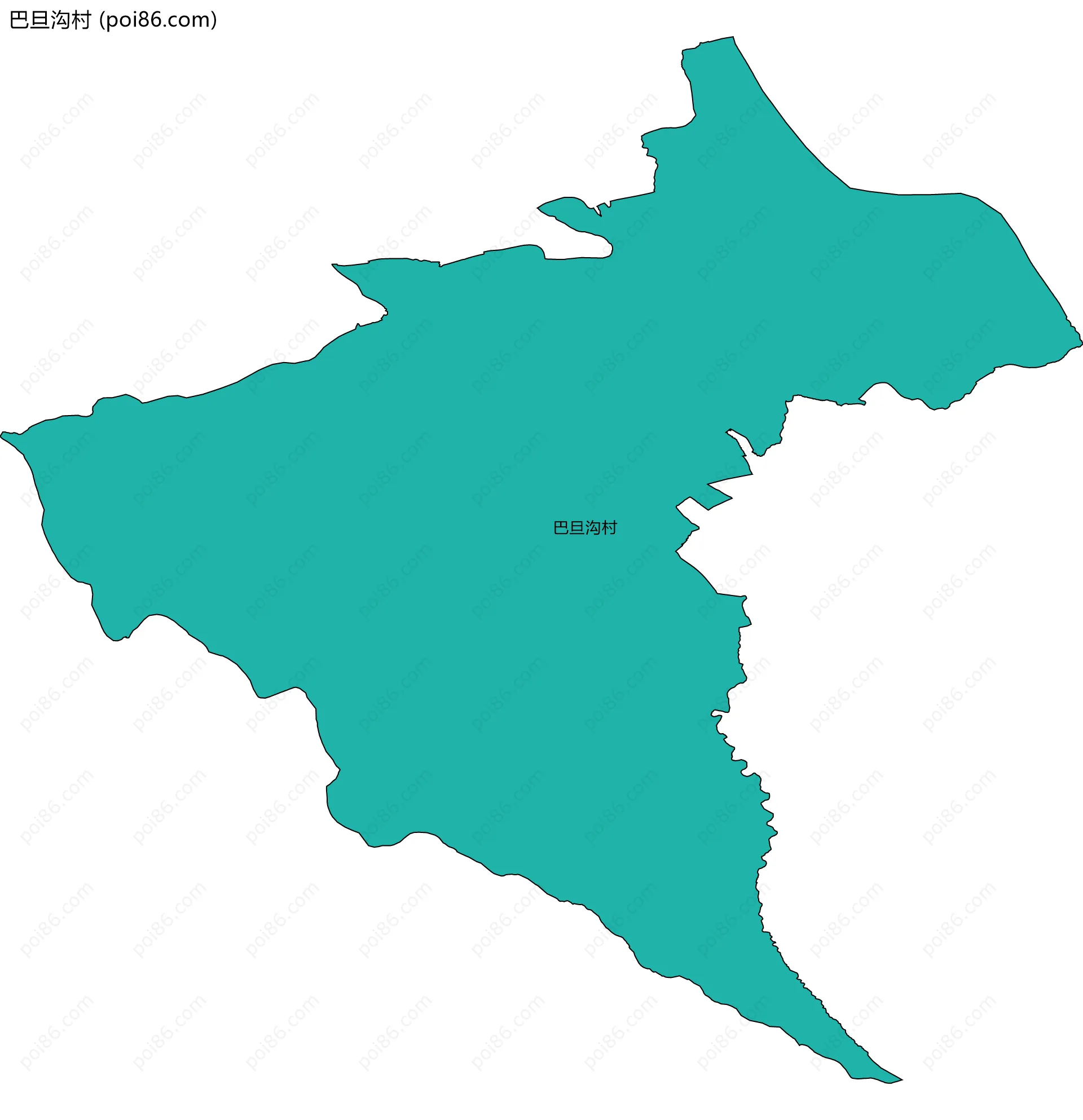 巴旦沟村边界地图