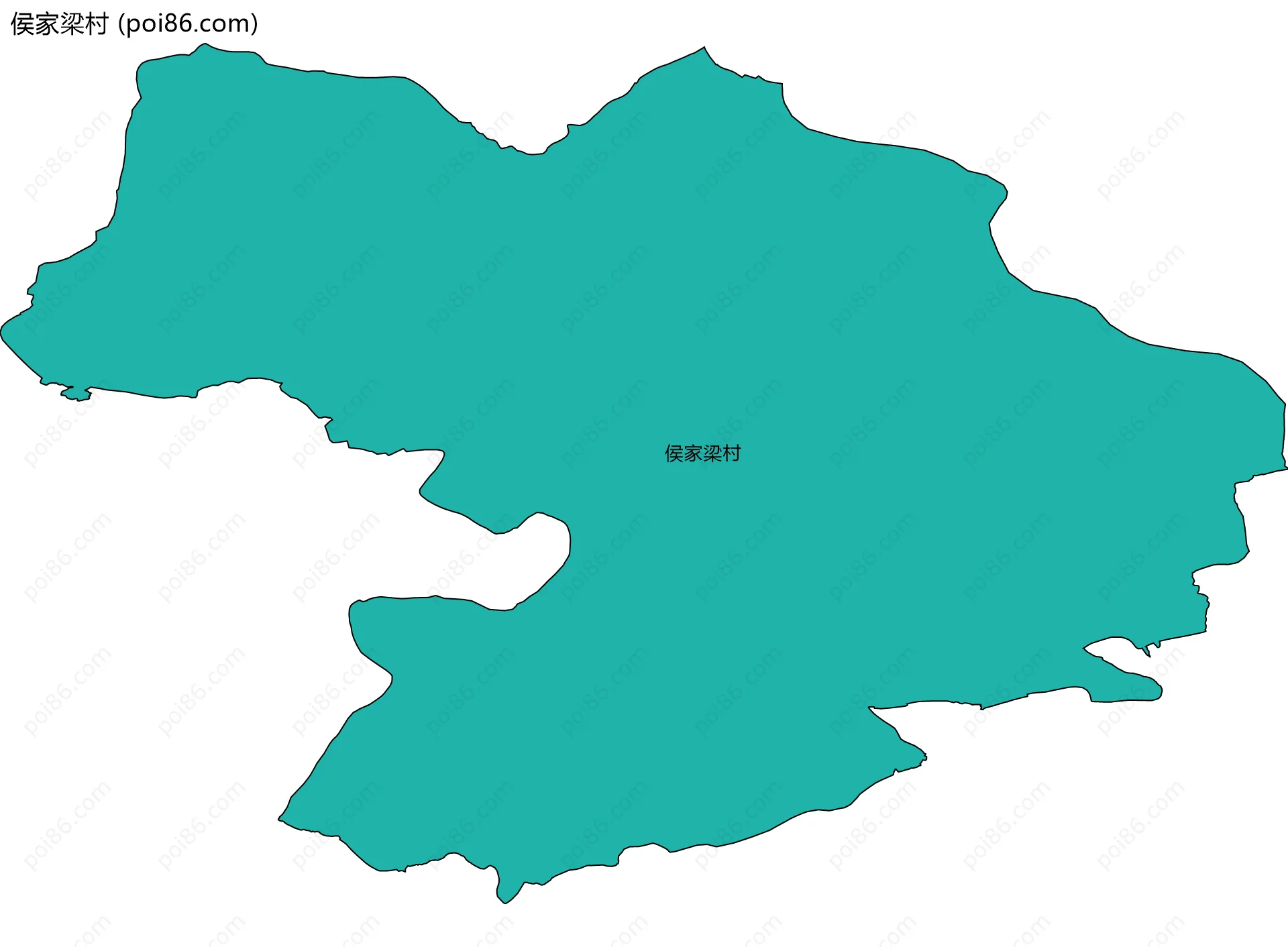 侯家梁村边界地图