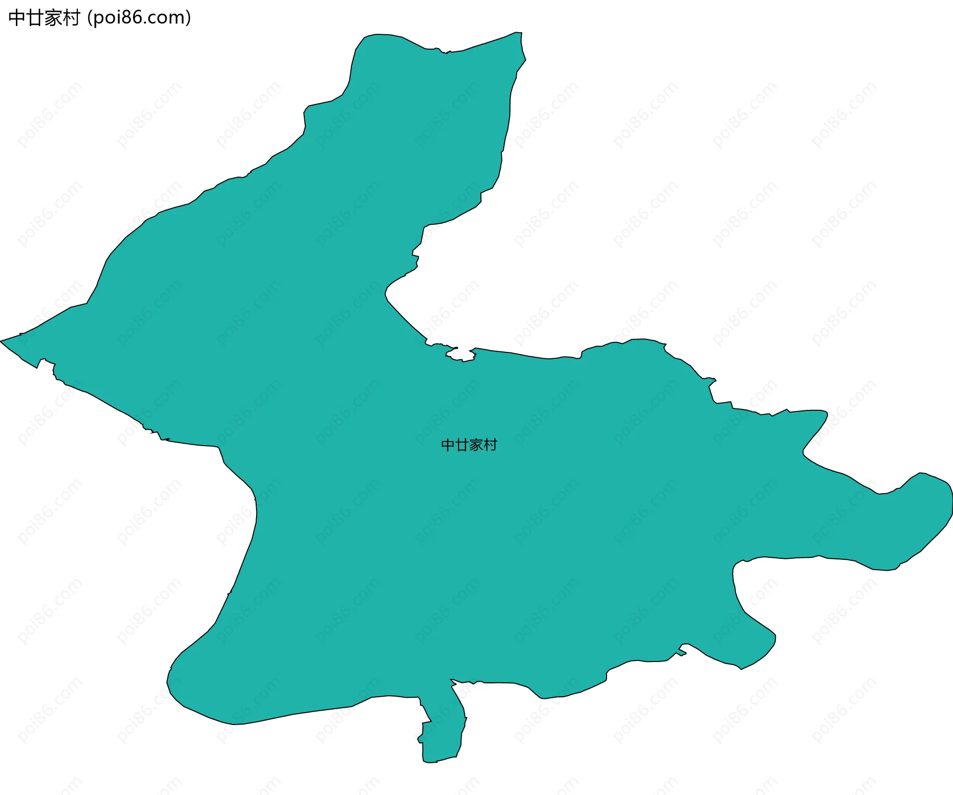 中廿家村边界地图