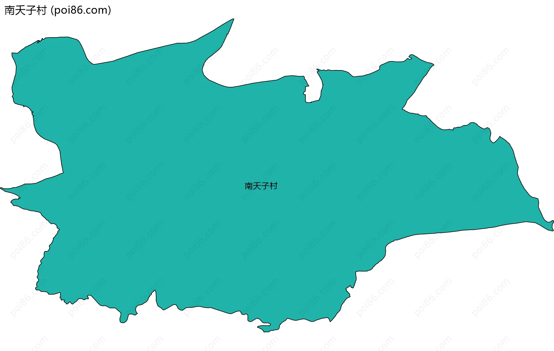 南夭子村边界地图