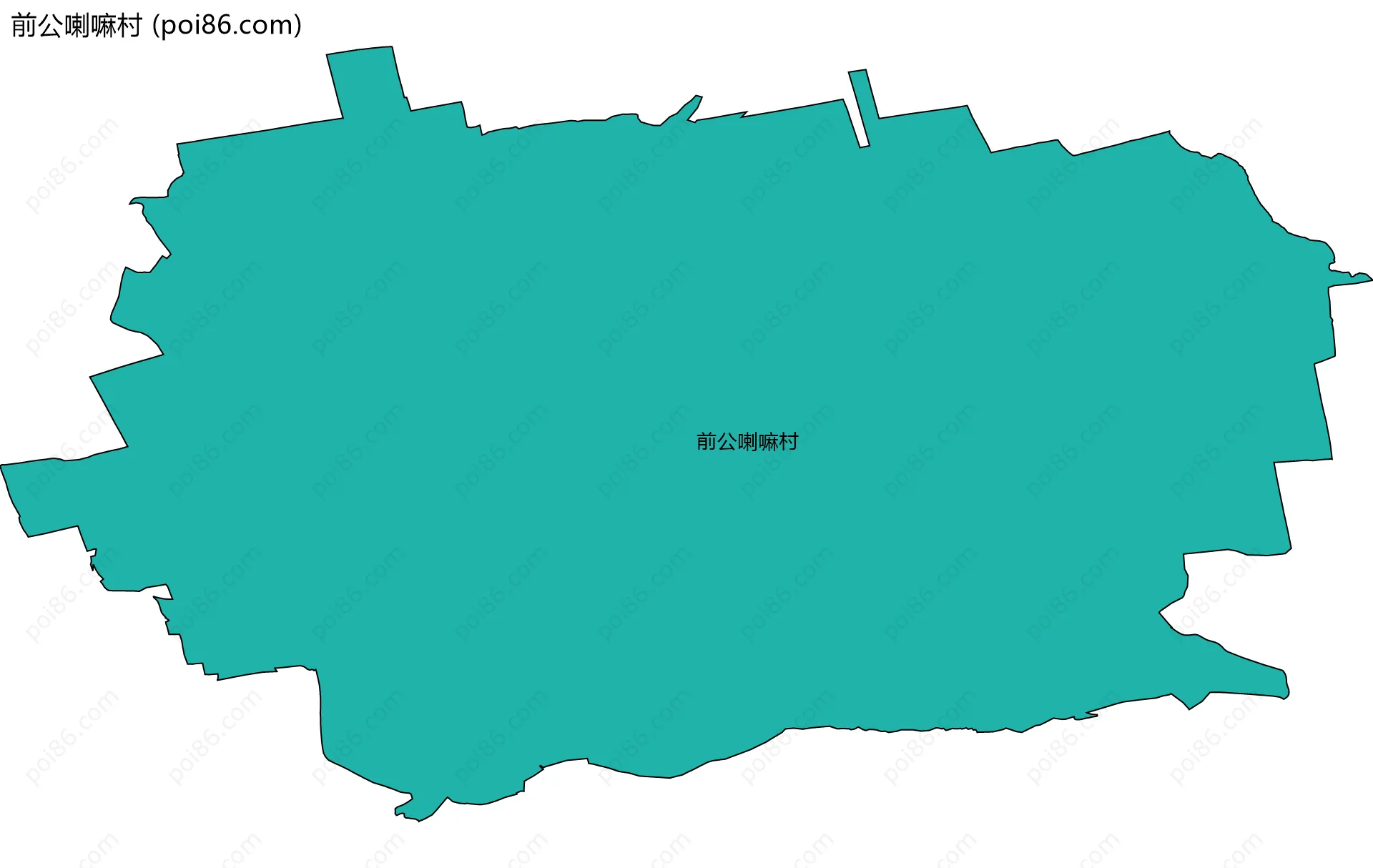 前公喇嘛村边界地图