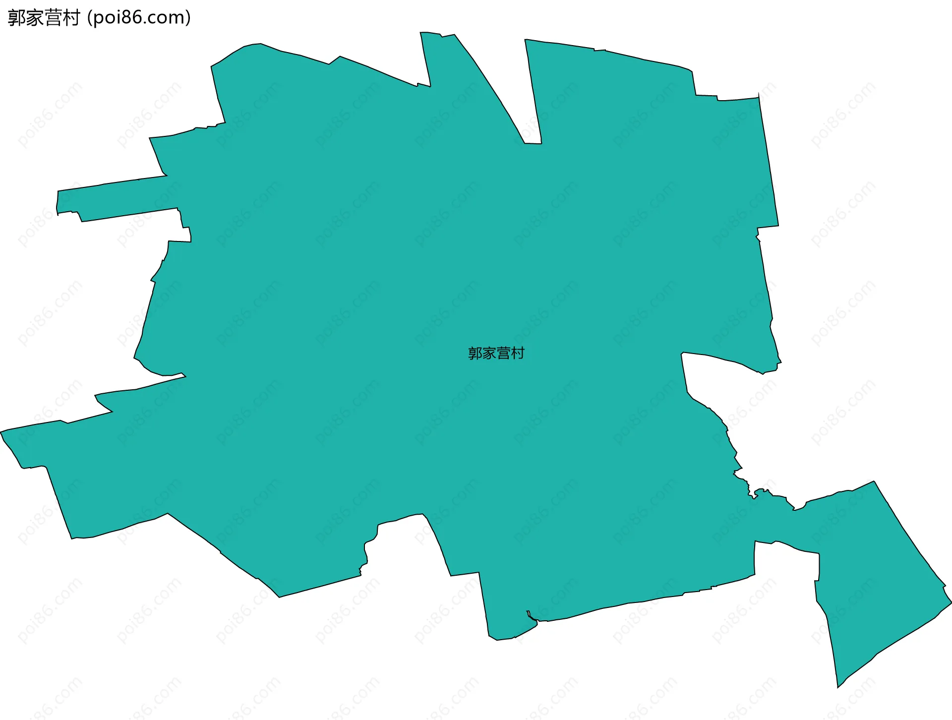 郭家营村边界地图