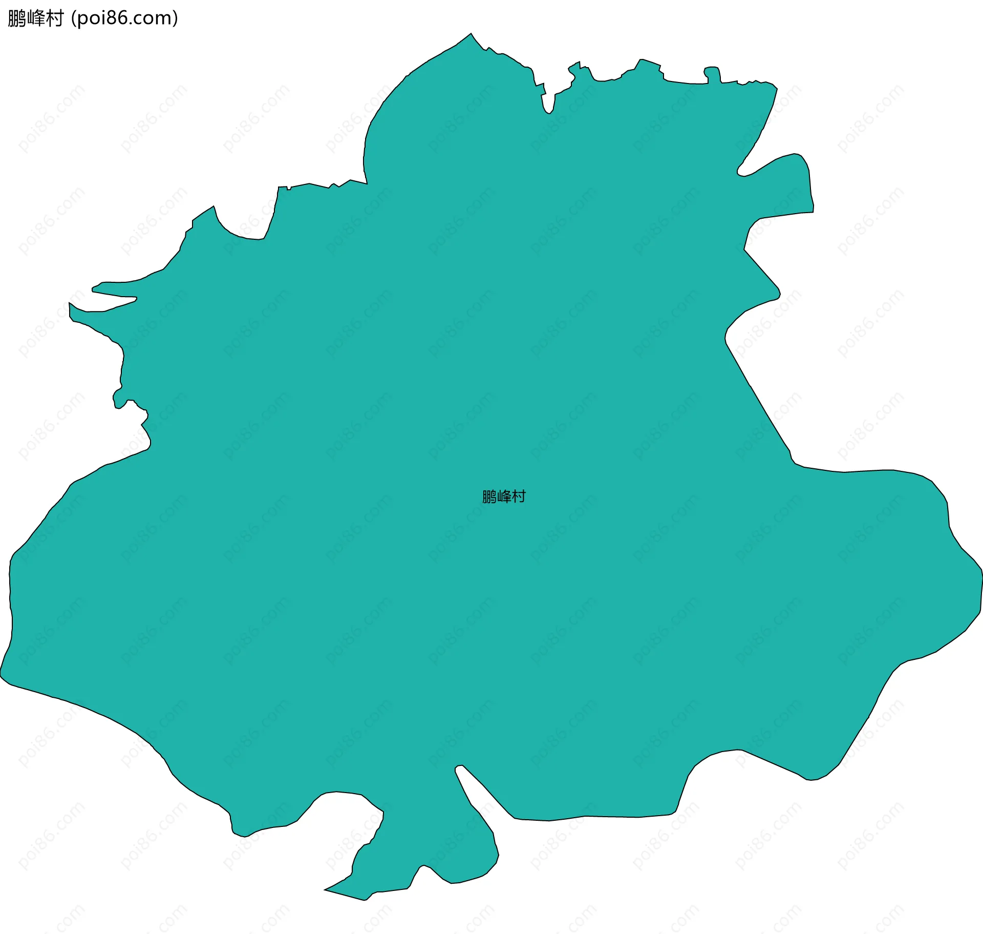 鹏峰村边界地图