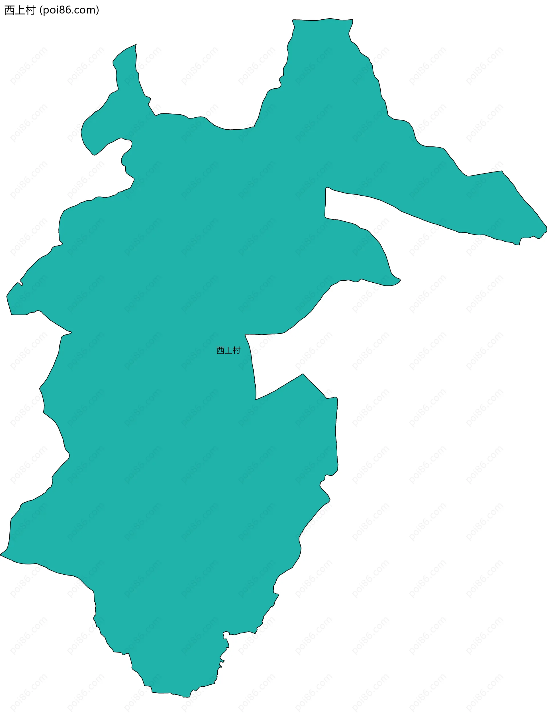 西上村边界地图