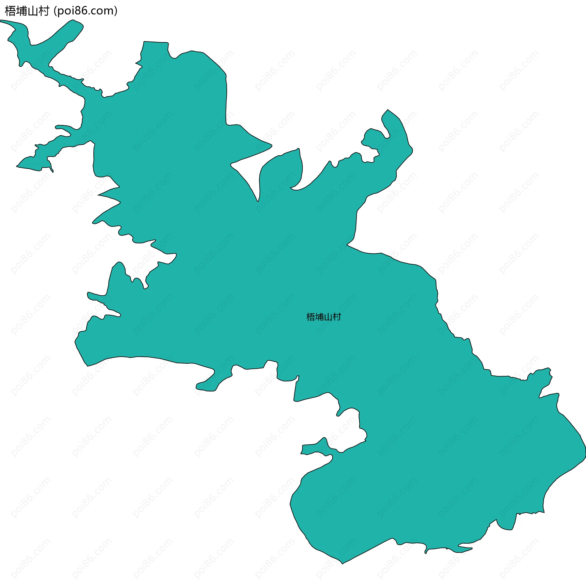 梧埔山村边界地图