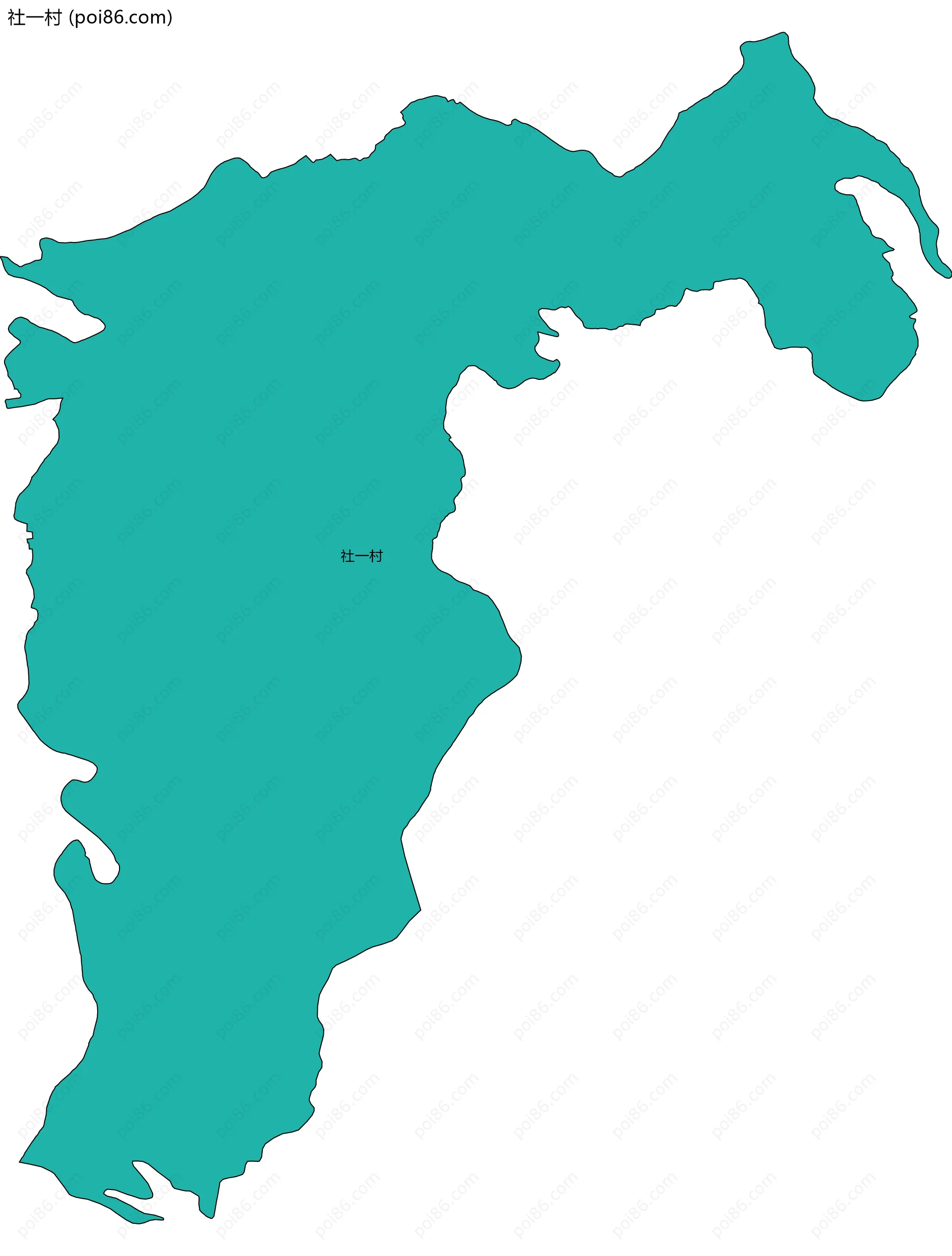 社一村边界地图