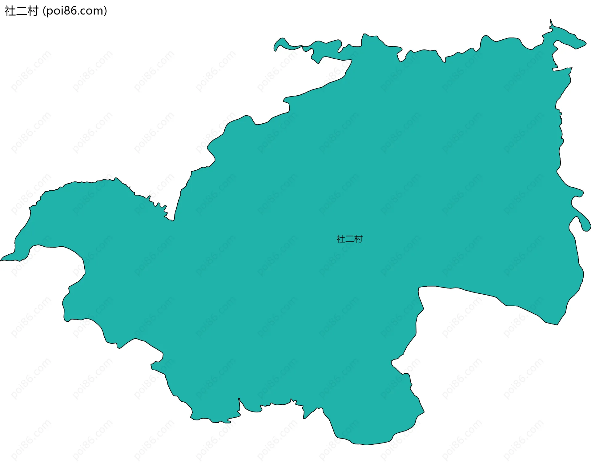 社二村边界地图