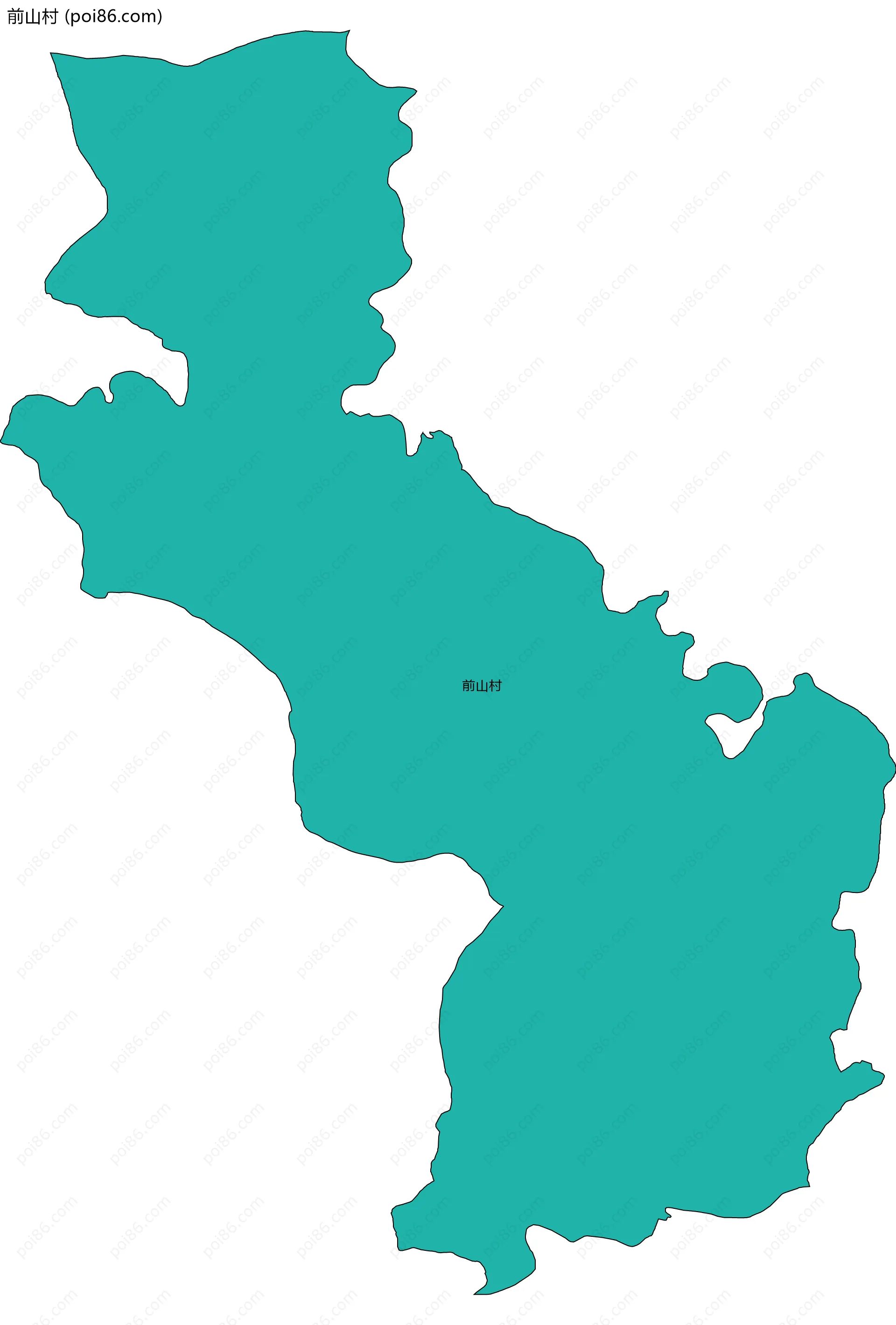 前山村边界地图