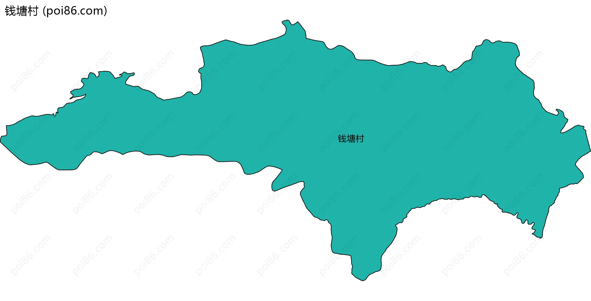 钱塘村边界地图