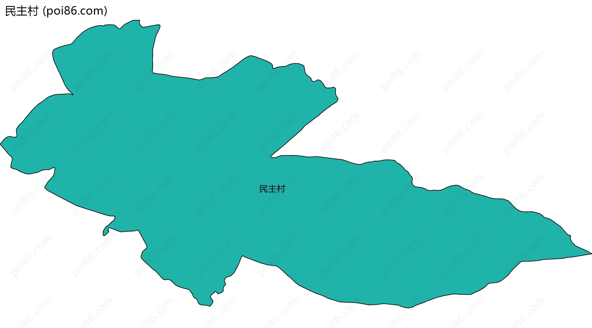 民主村边界地图