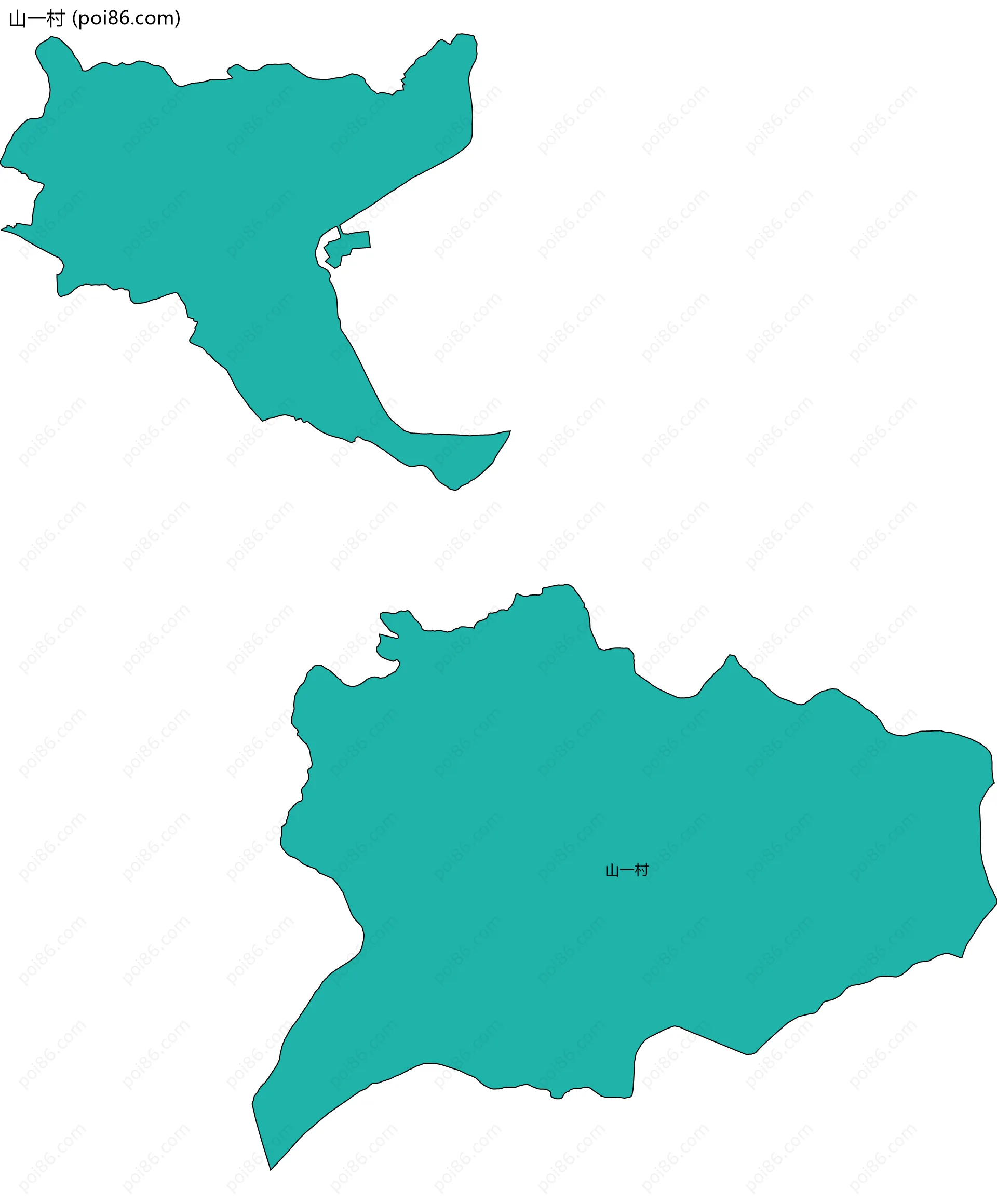 山一村边界地图