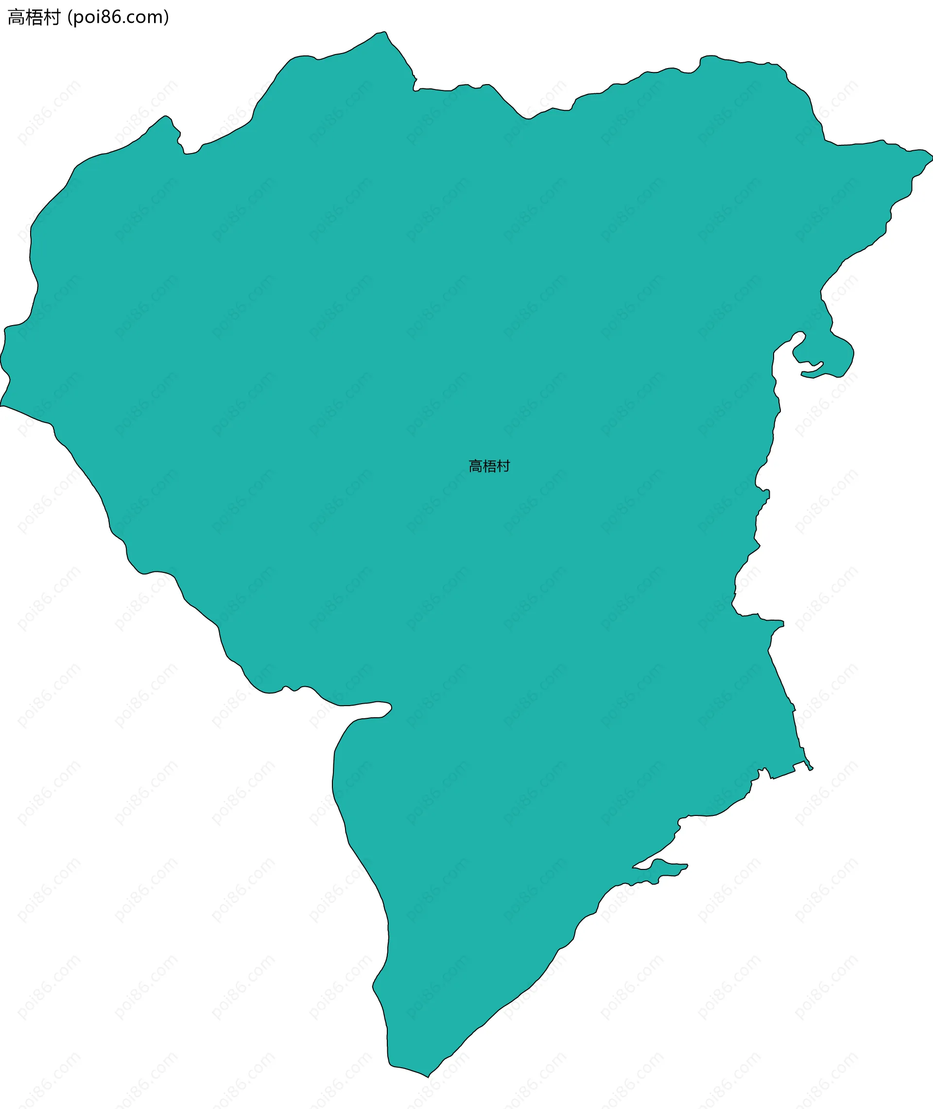 高梧村边界地图