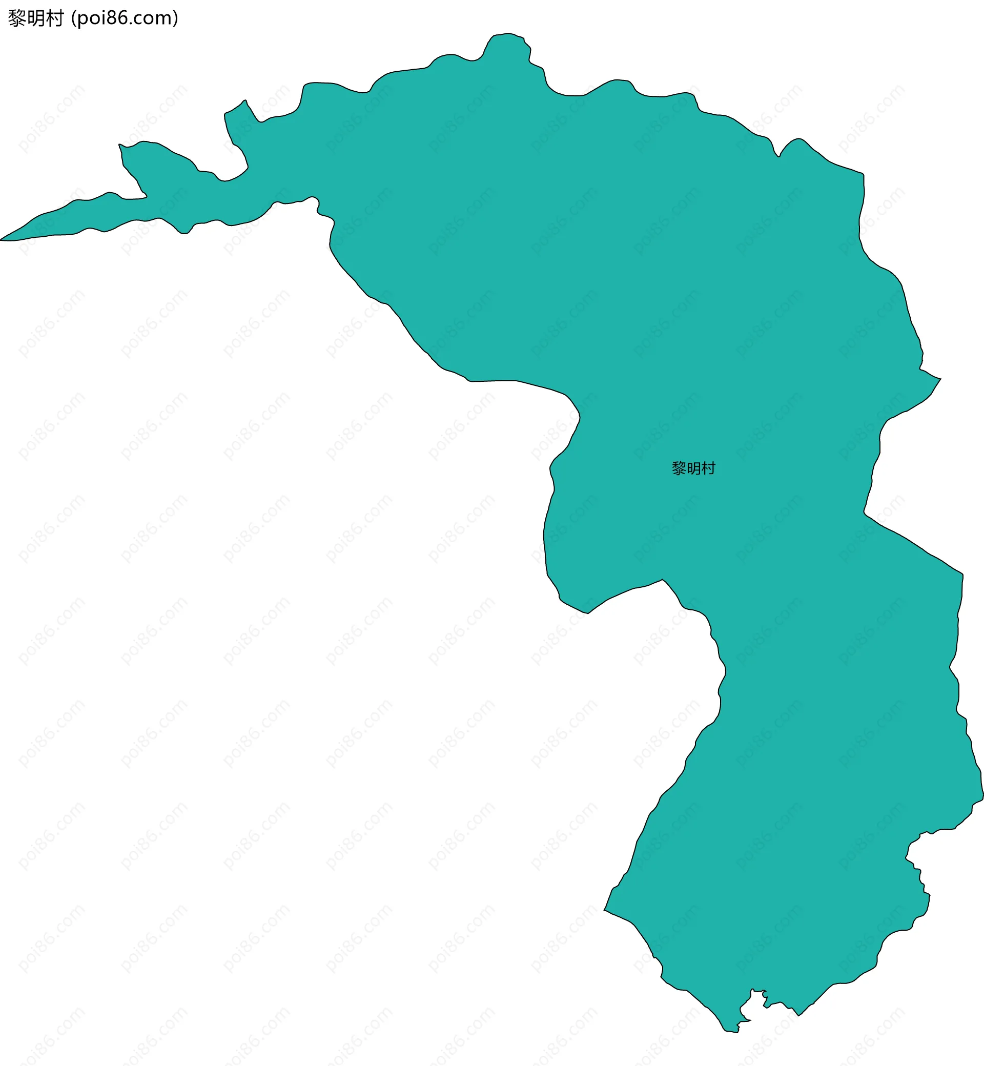 黎明村边界地图