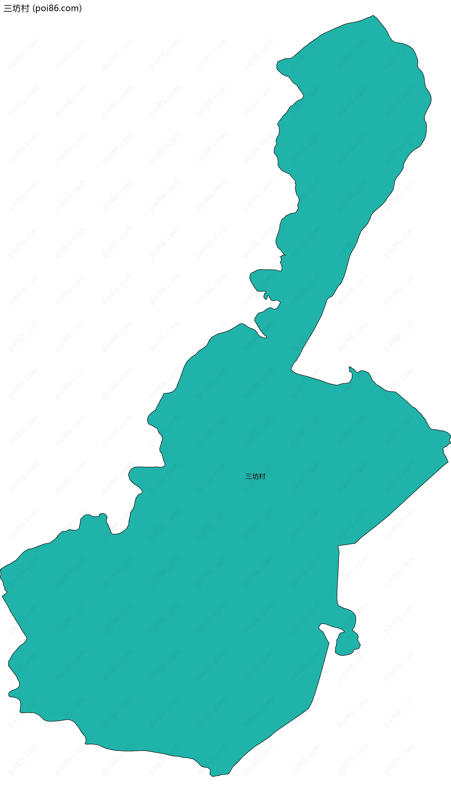 三坊村边界地图