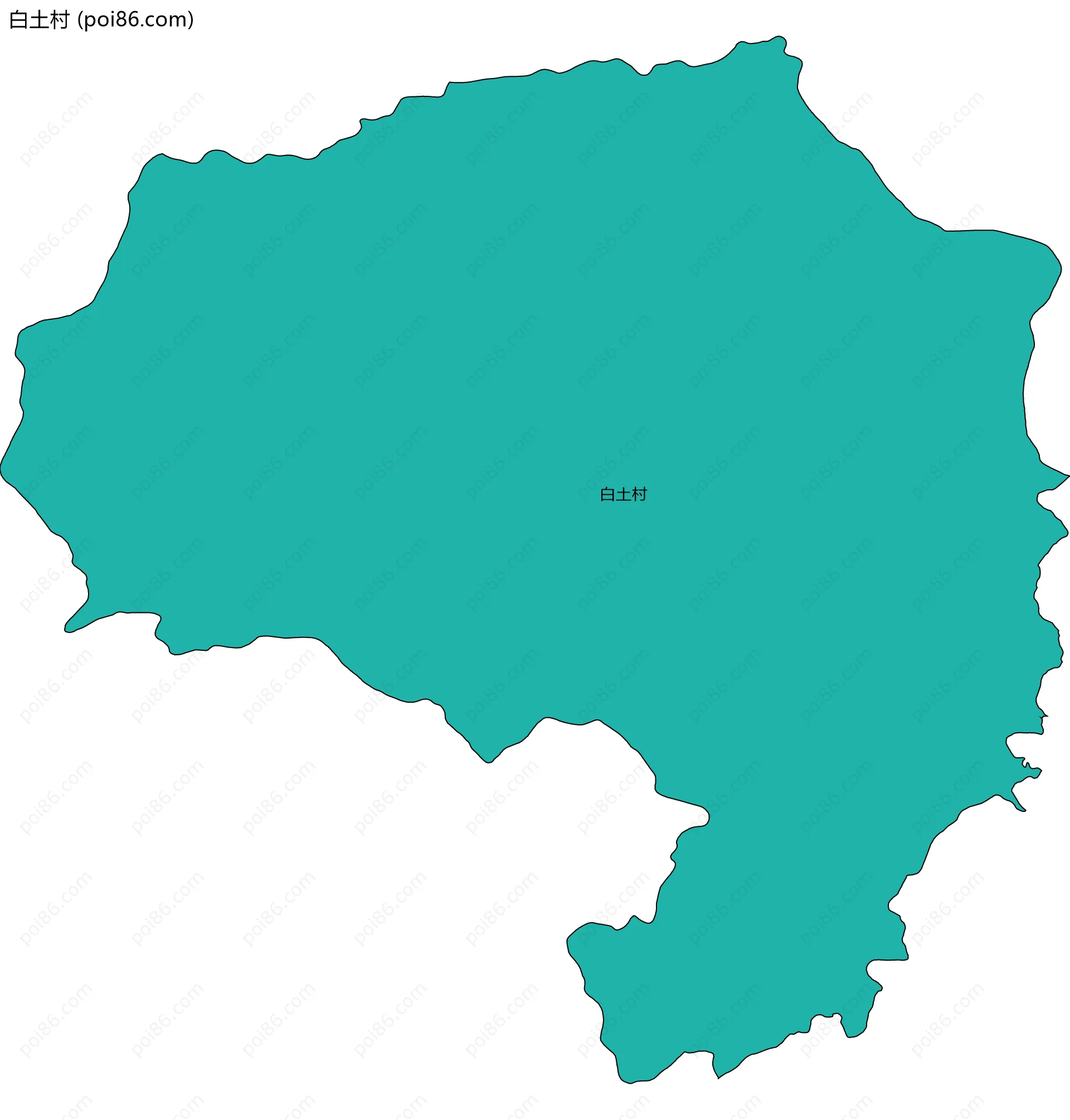 白土村边界地图