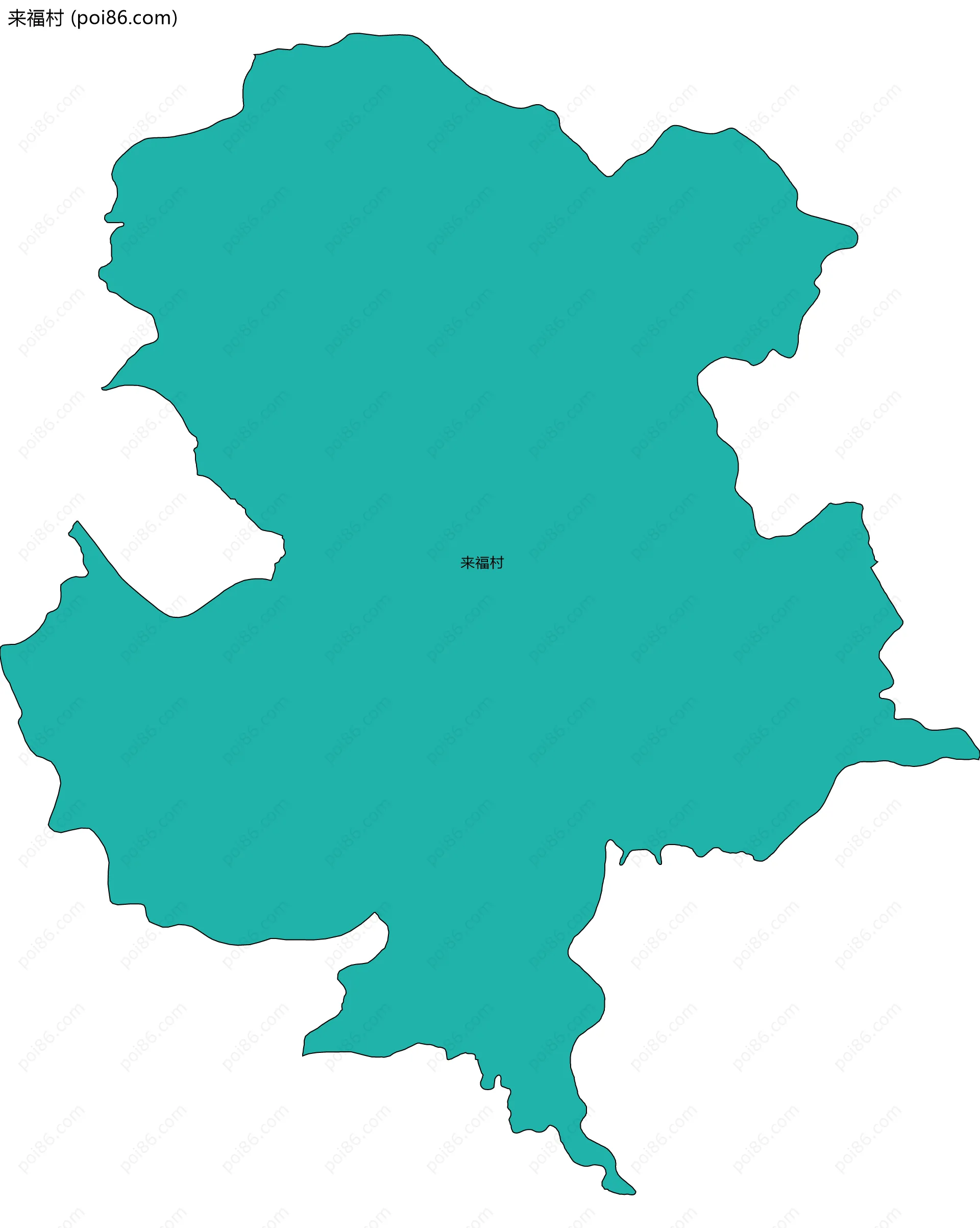 来福村边界地图