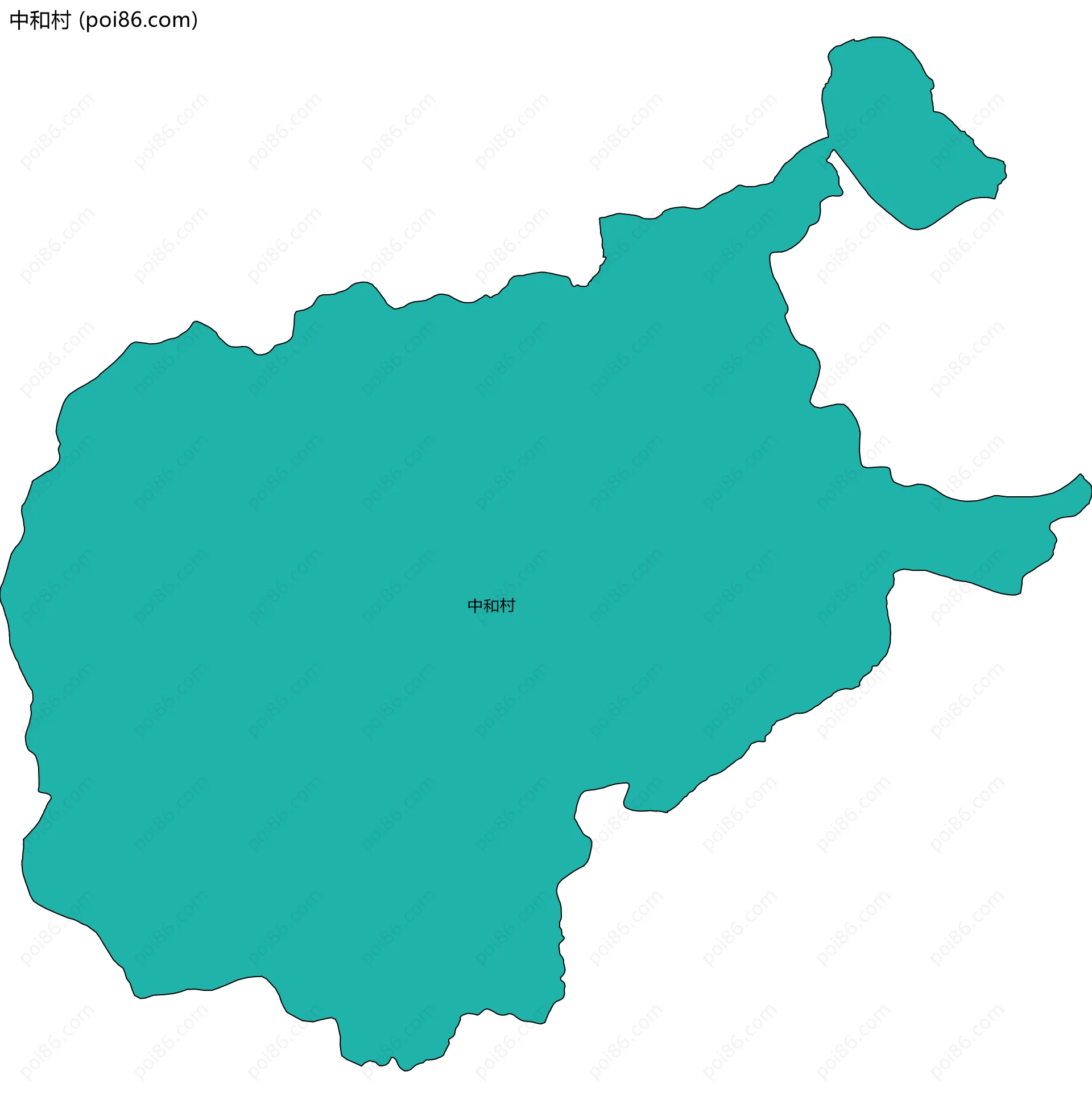 中和村边界地图
