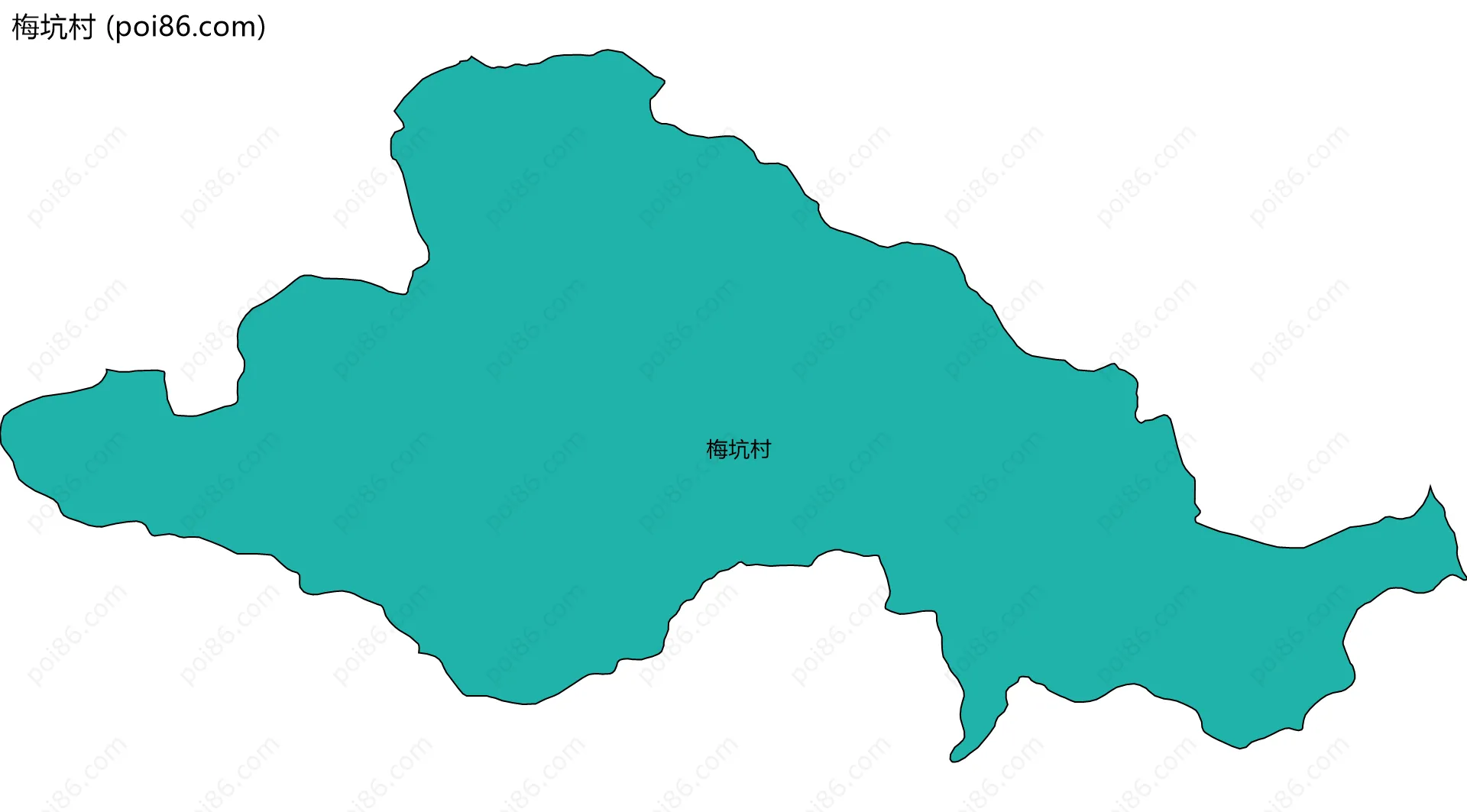 梅坑村边界地图