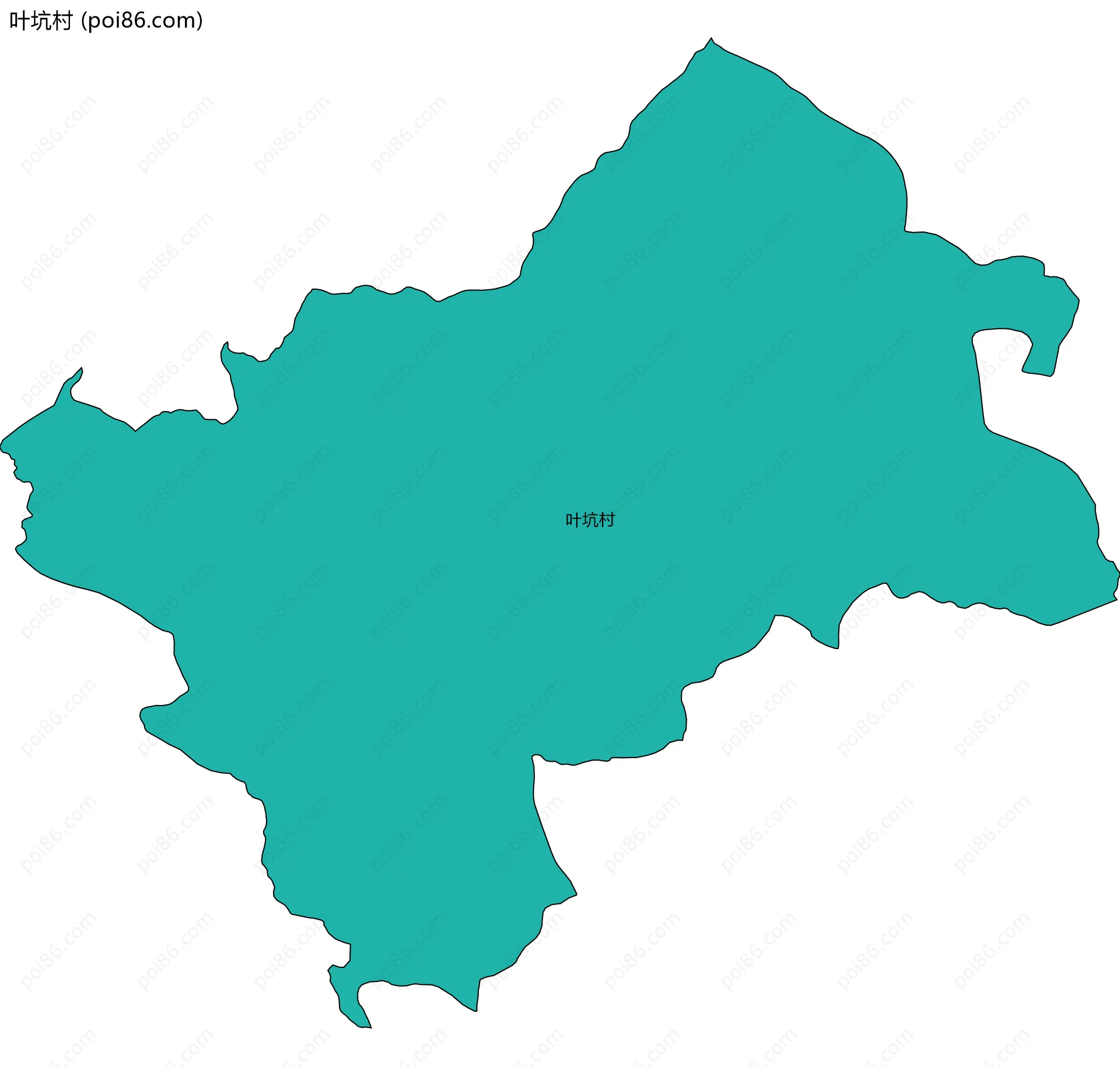 叶坑村边界地图