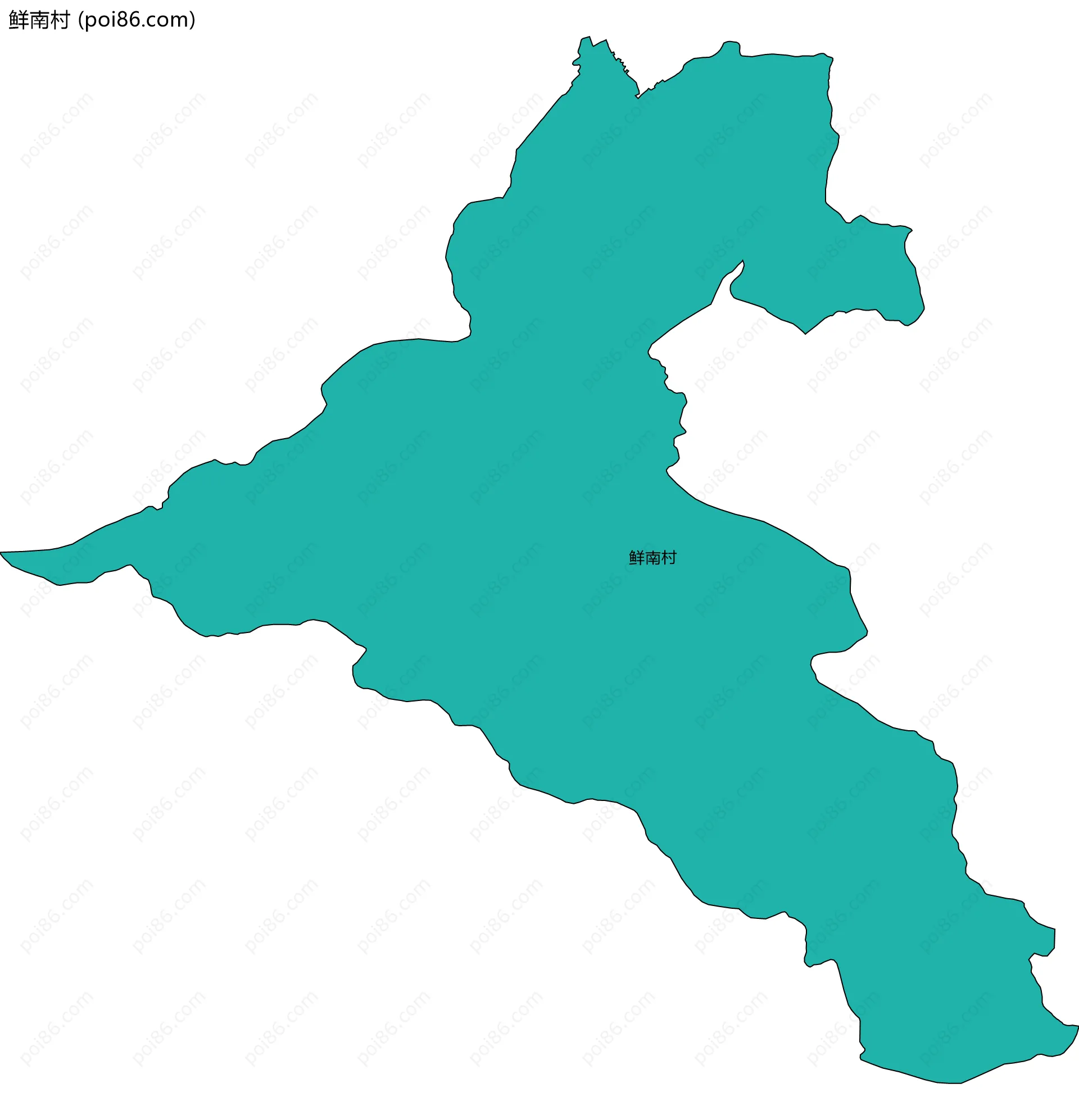 鲜南村边界地图