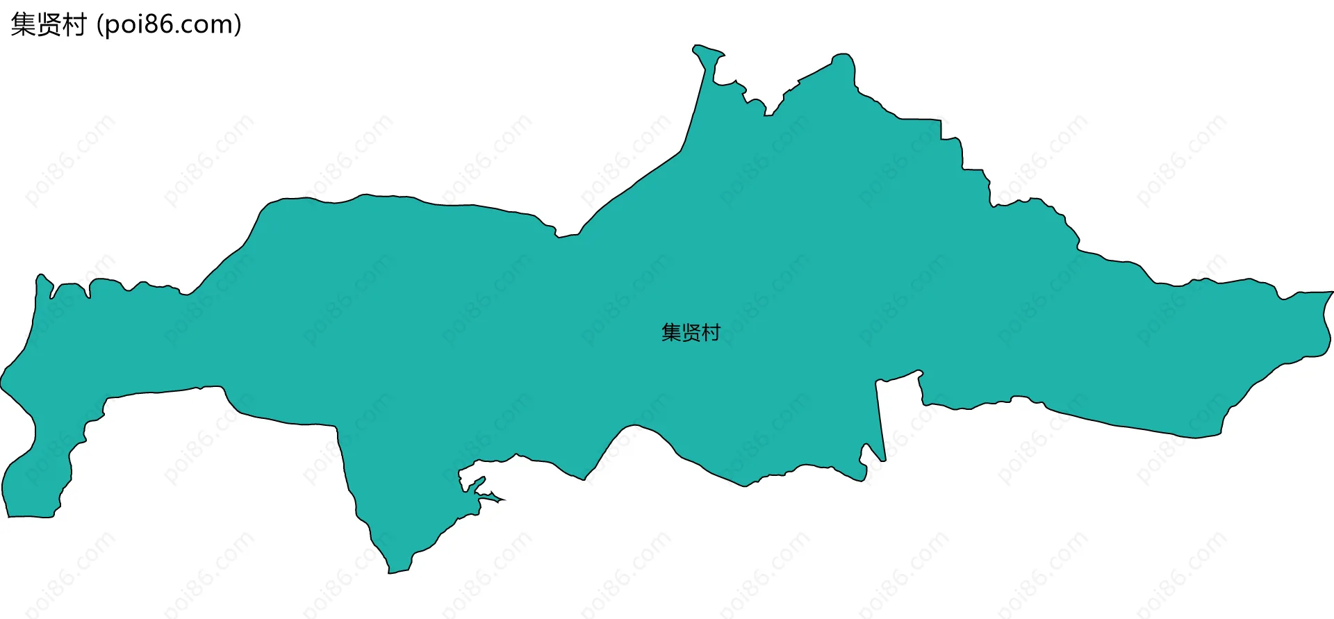 集贤村边界地图