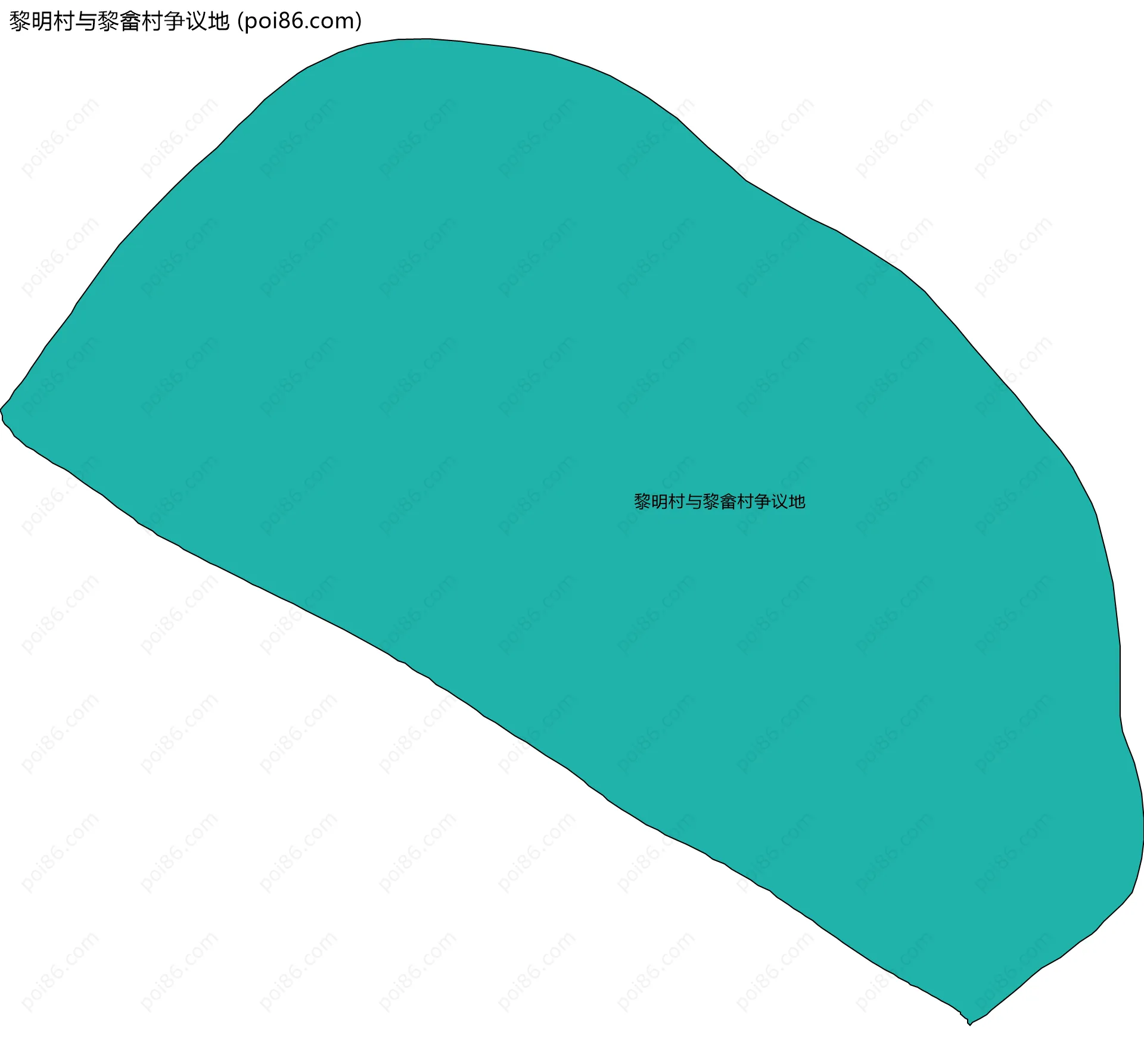 黎明村与黎畲村争议地边界地图