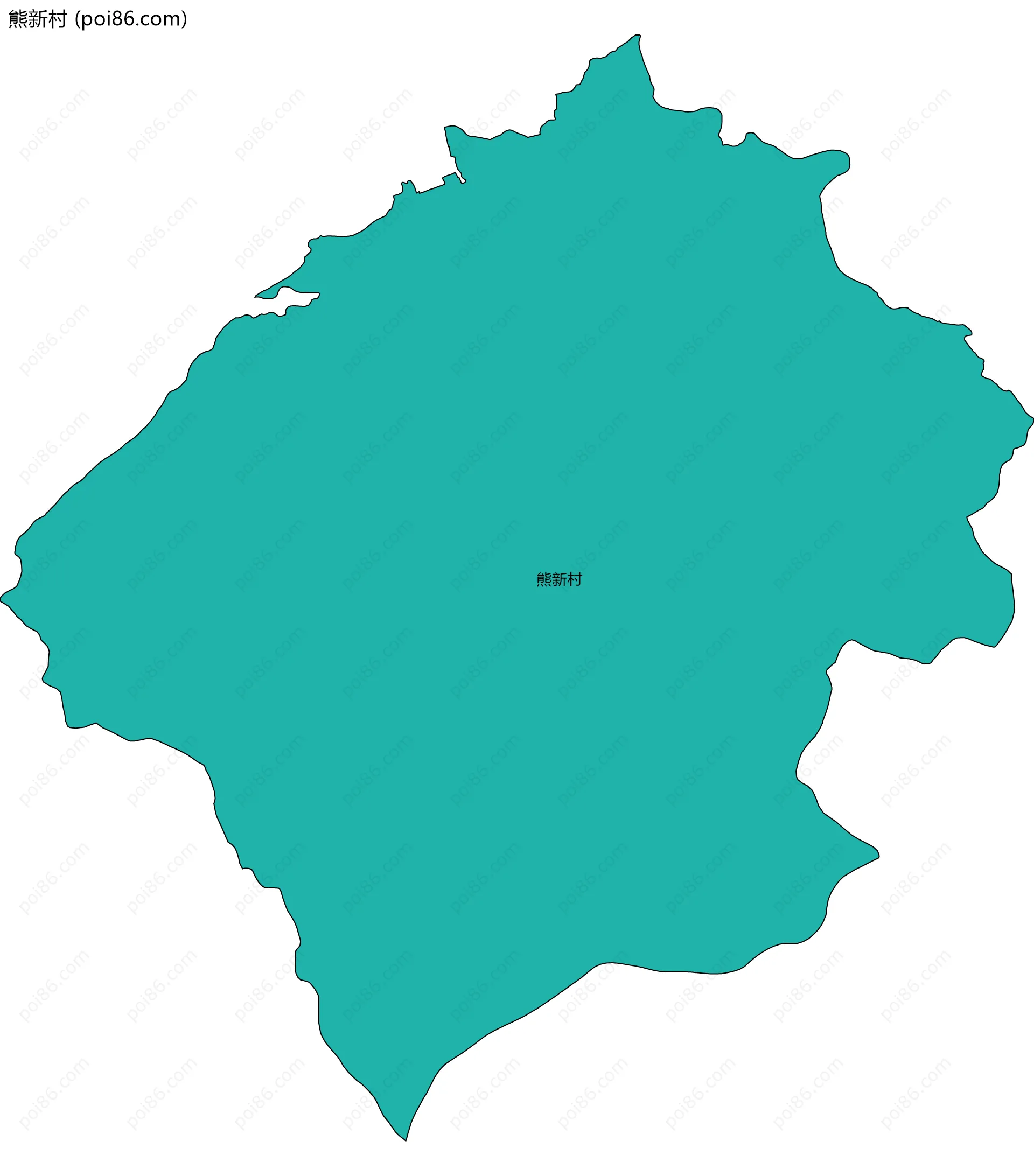 熊新村边界地图