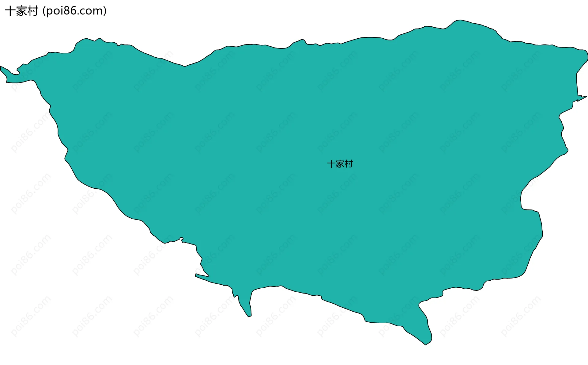 十家村边界地图