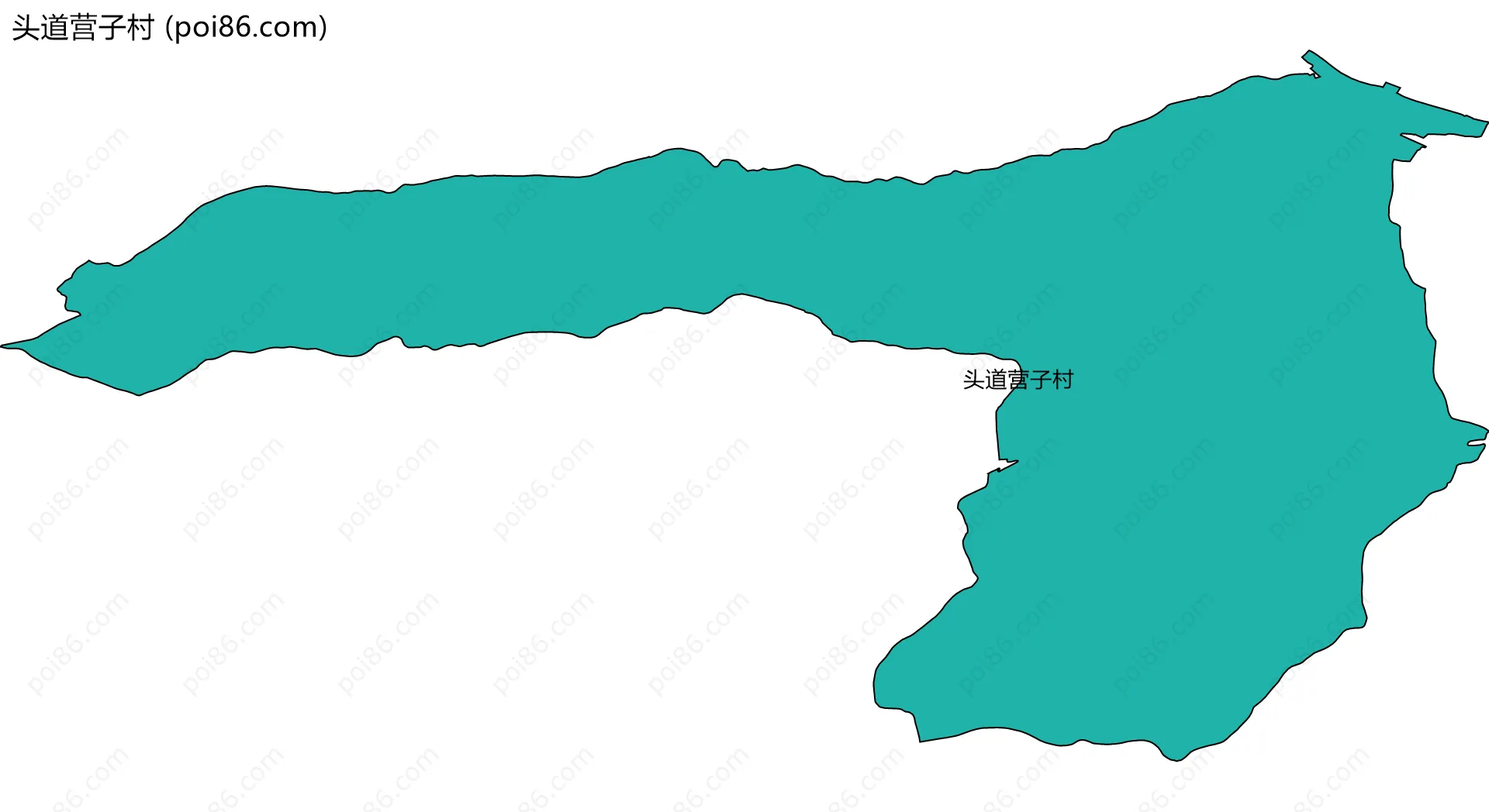 头道营子村边界地图