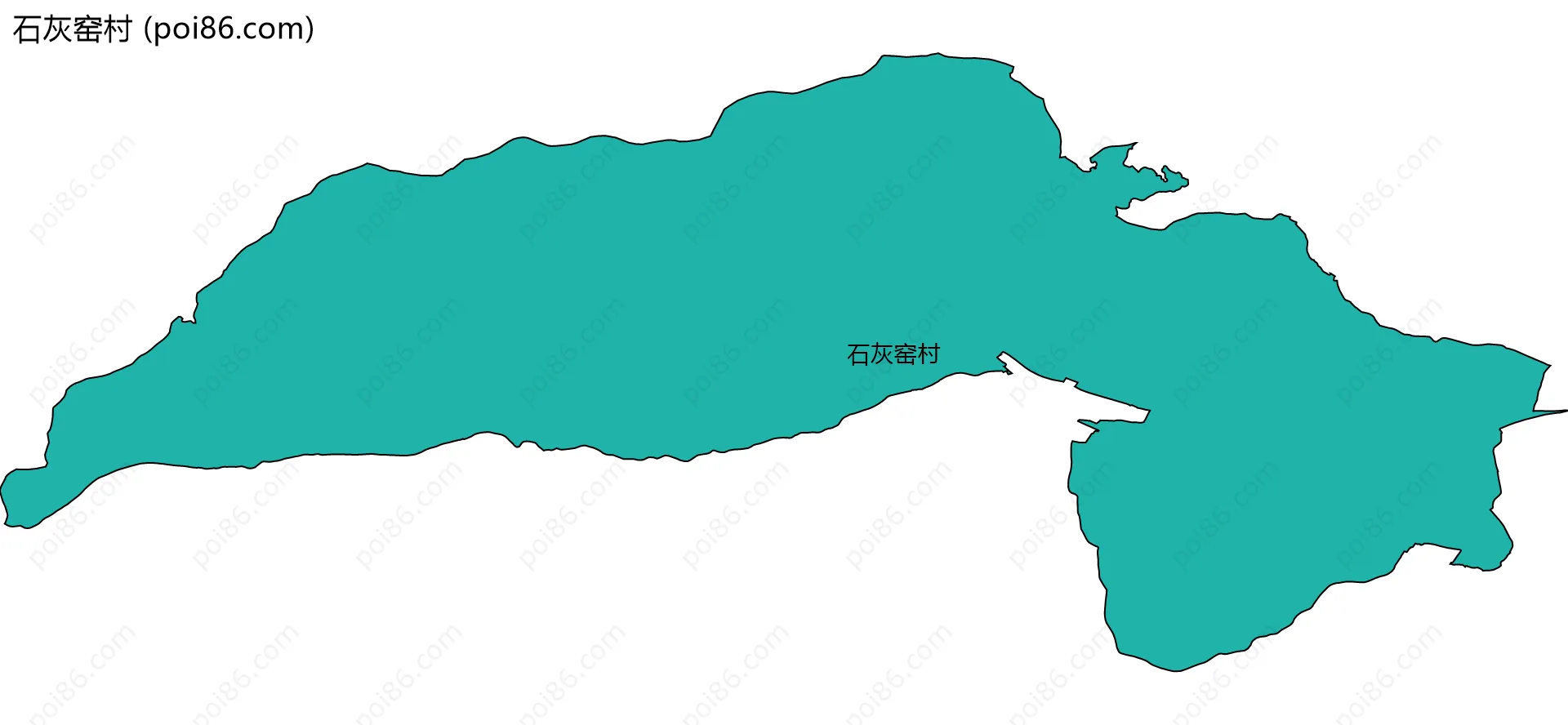 石灰窑村边界地图