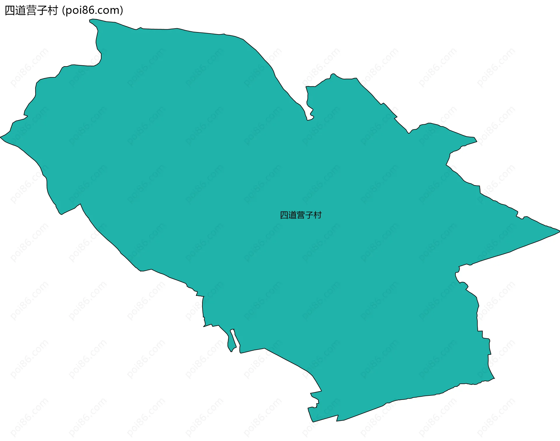 四道营子村边界地图