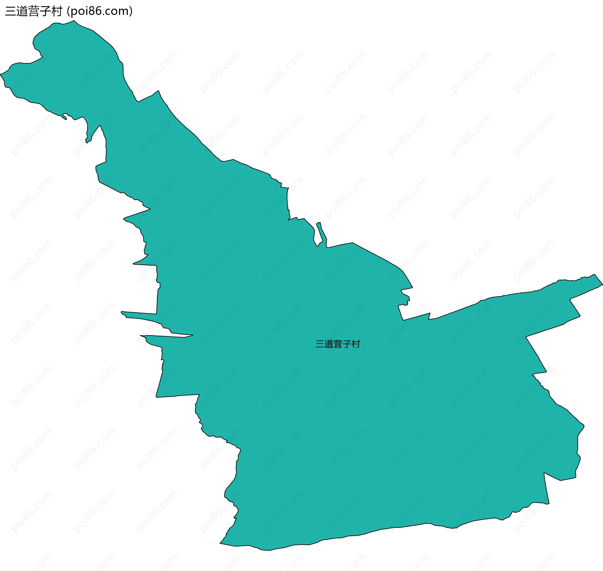 三道营子村边界地图