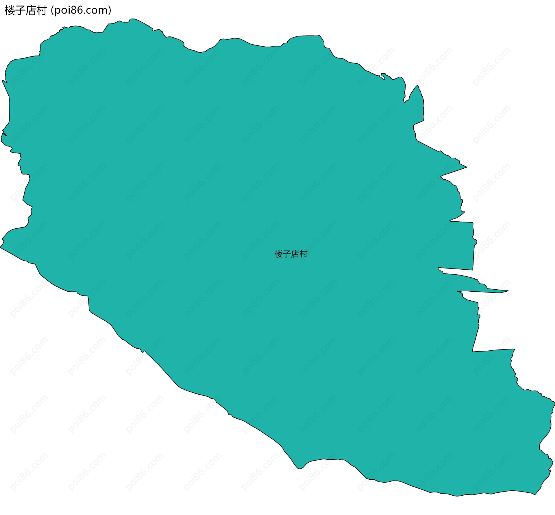 楼子店村边界地图