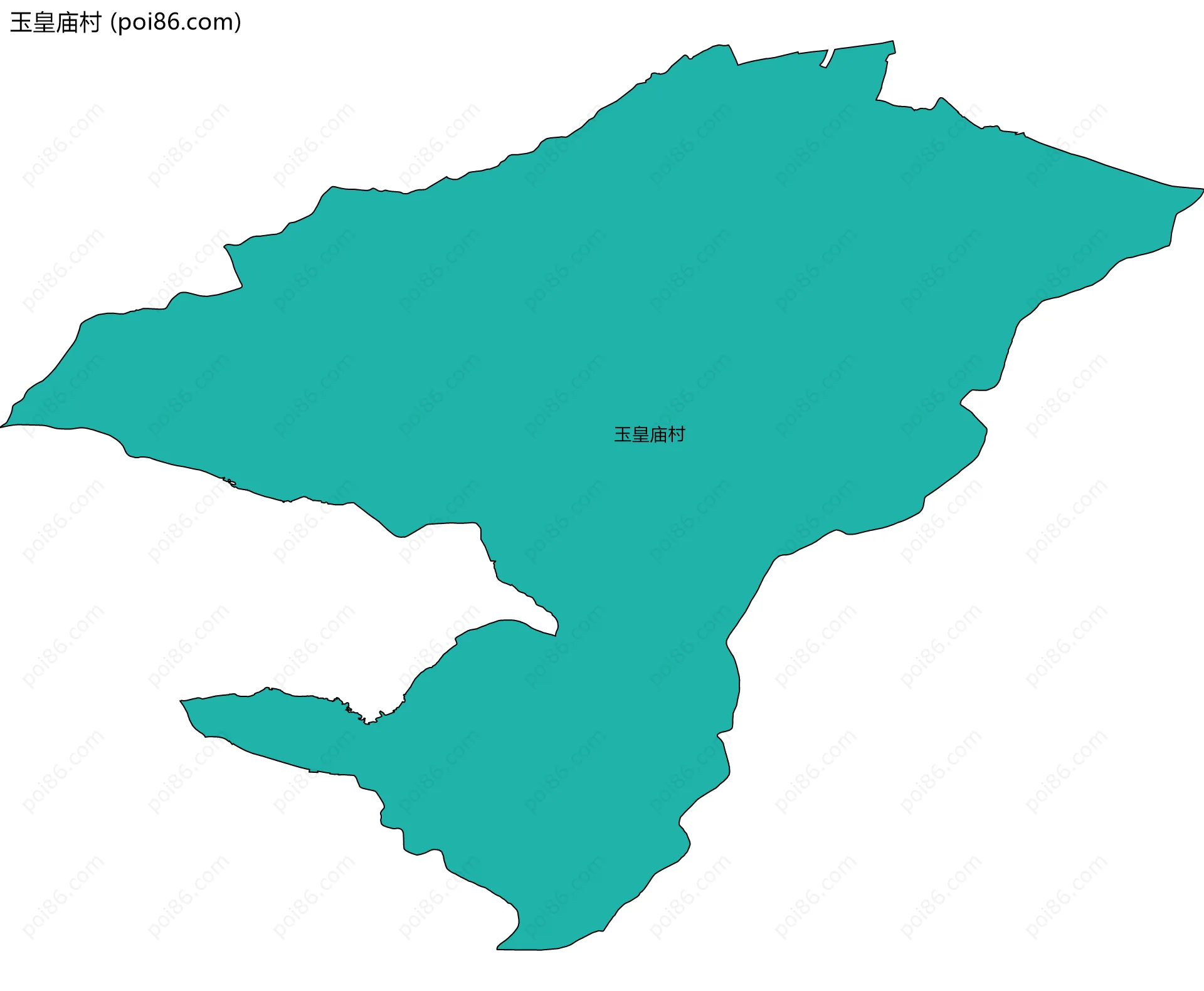 玉皇庙村边界地图