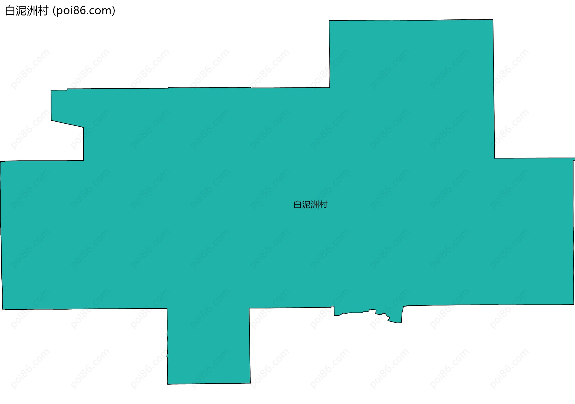 白泥洲村边界地图