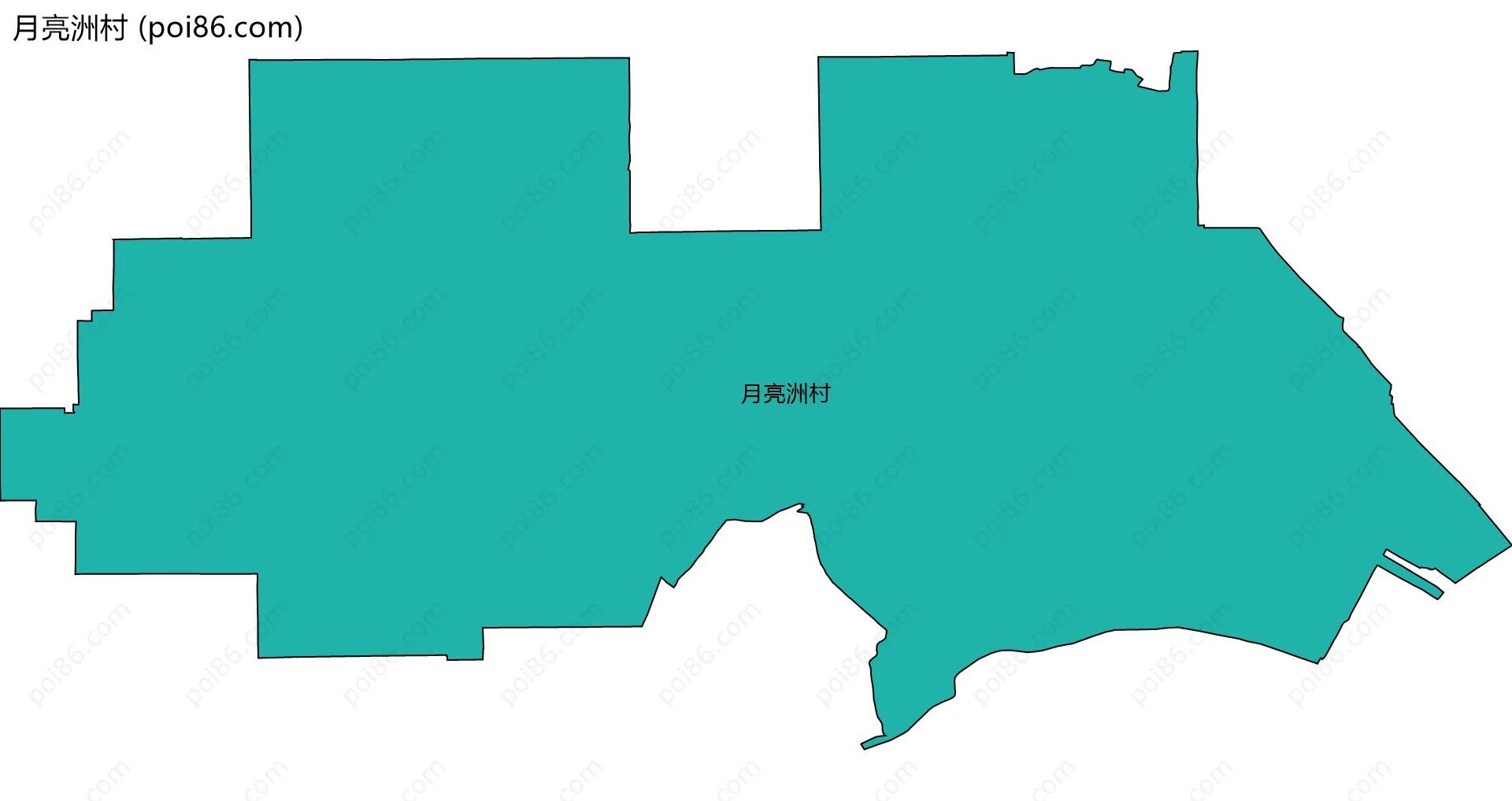 月亮洲村边界地图