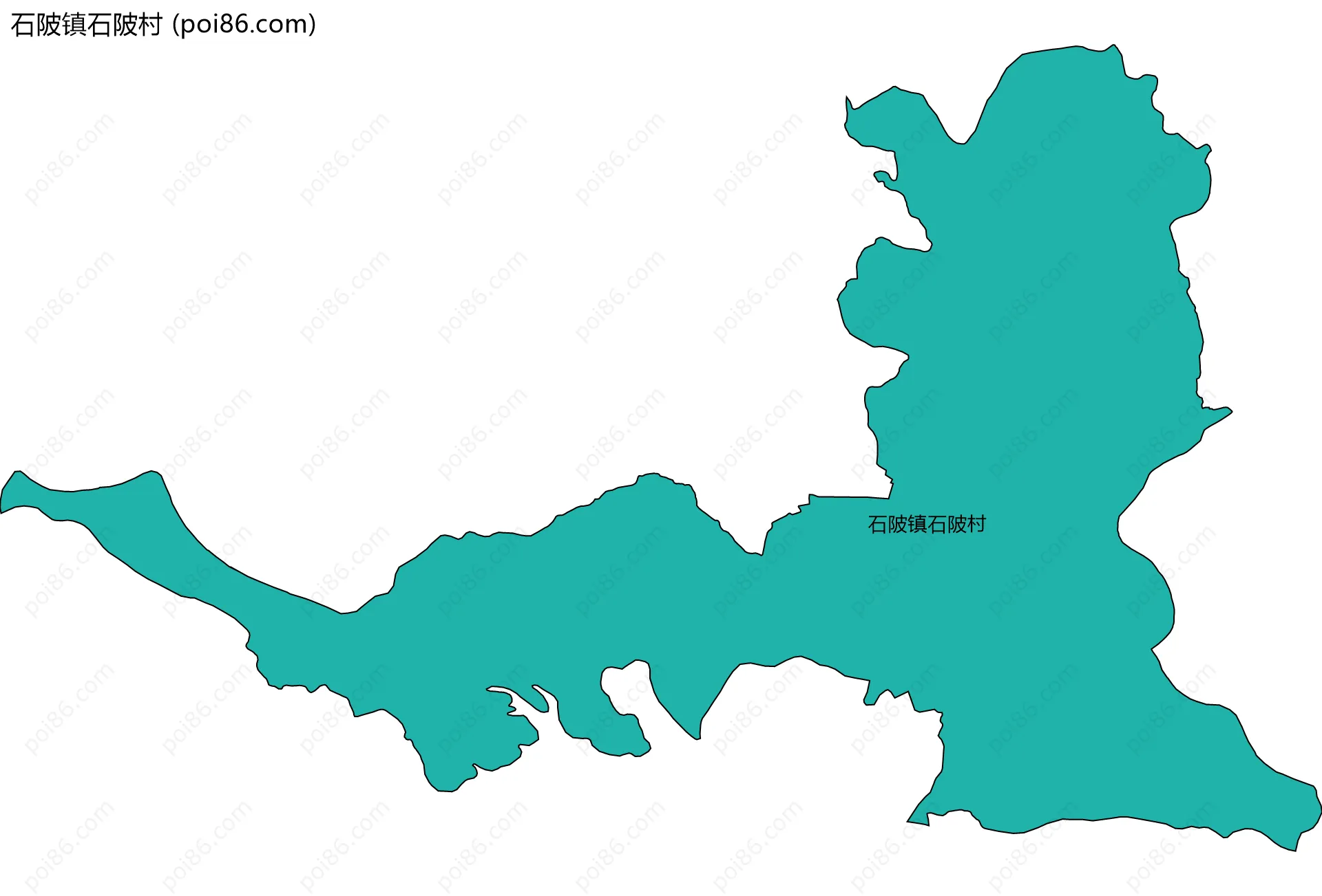 石陂镇石陂村边界地图