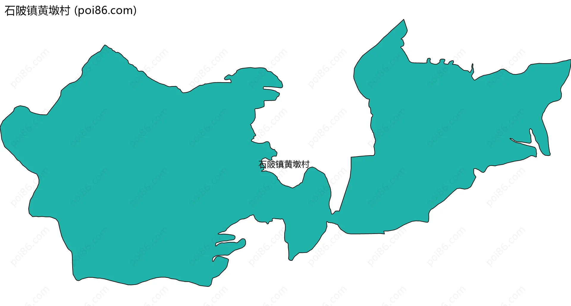 石陂镇黄墩村边界地图