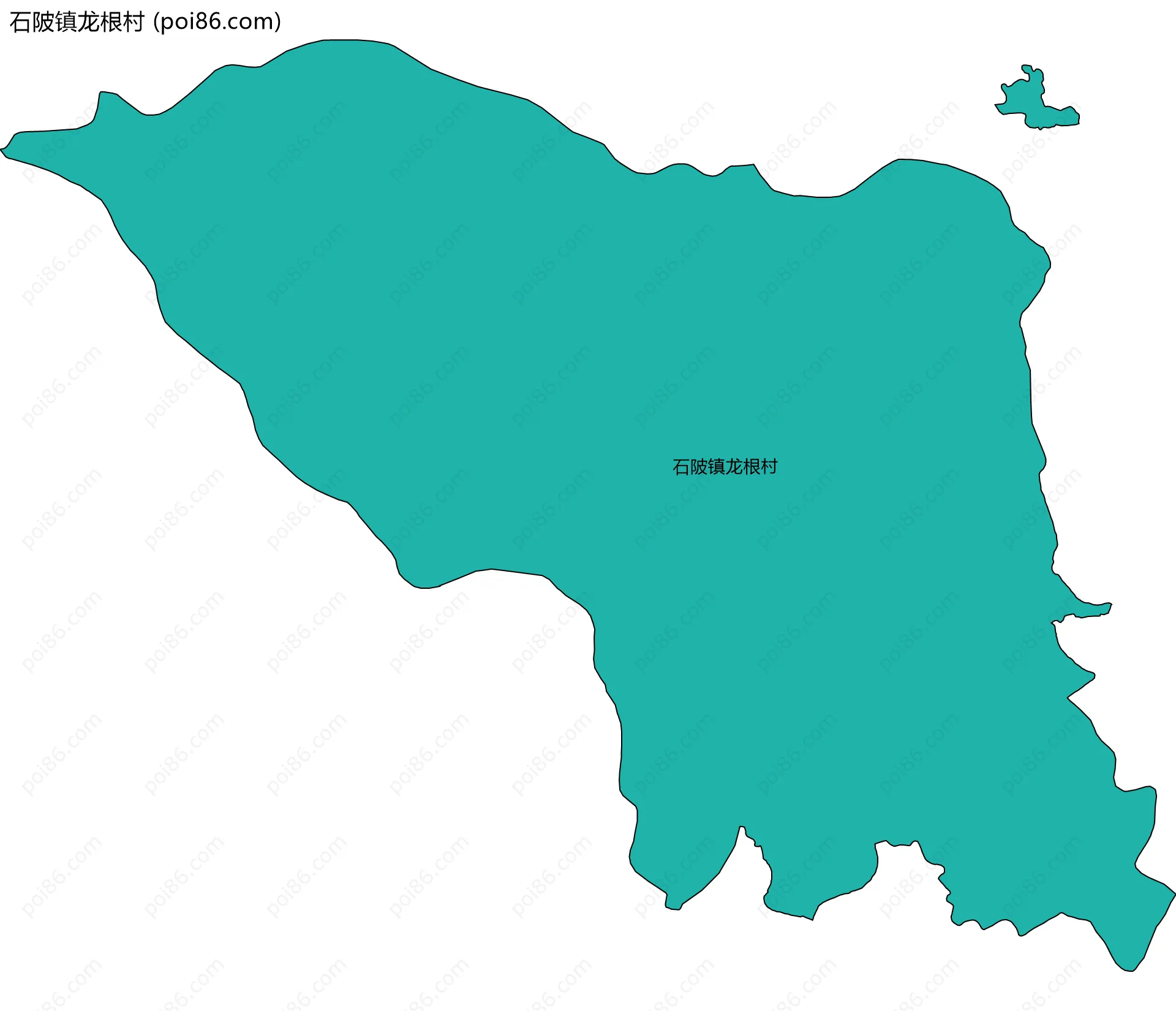石陂镇龙根村边界地图