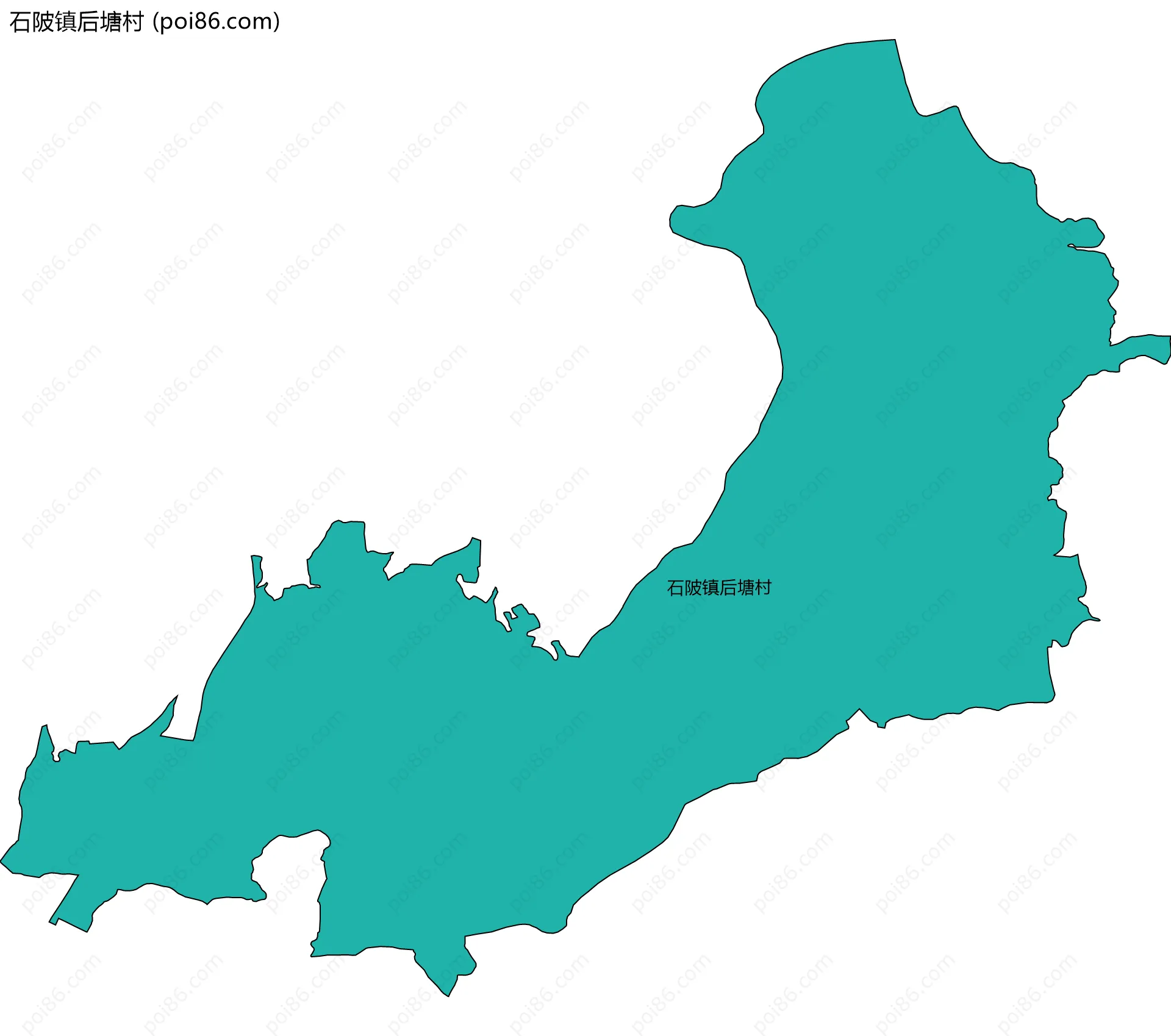 石陂镇后塘村边界地图