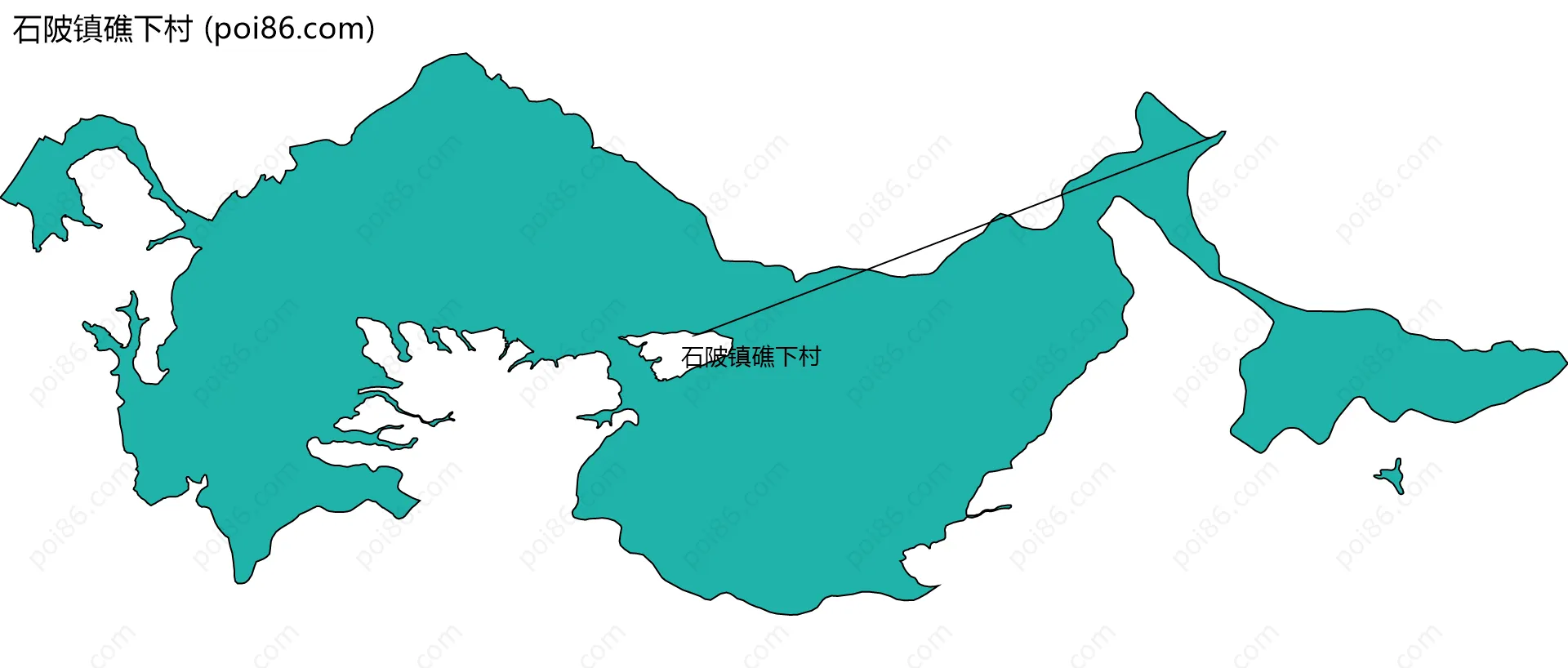 石陂镇礁下村边界地图